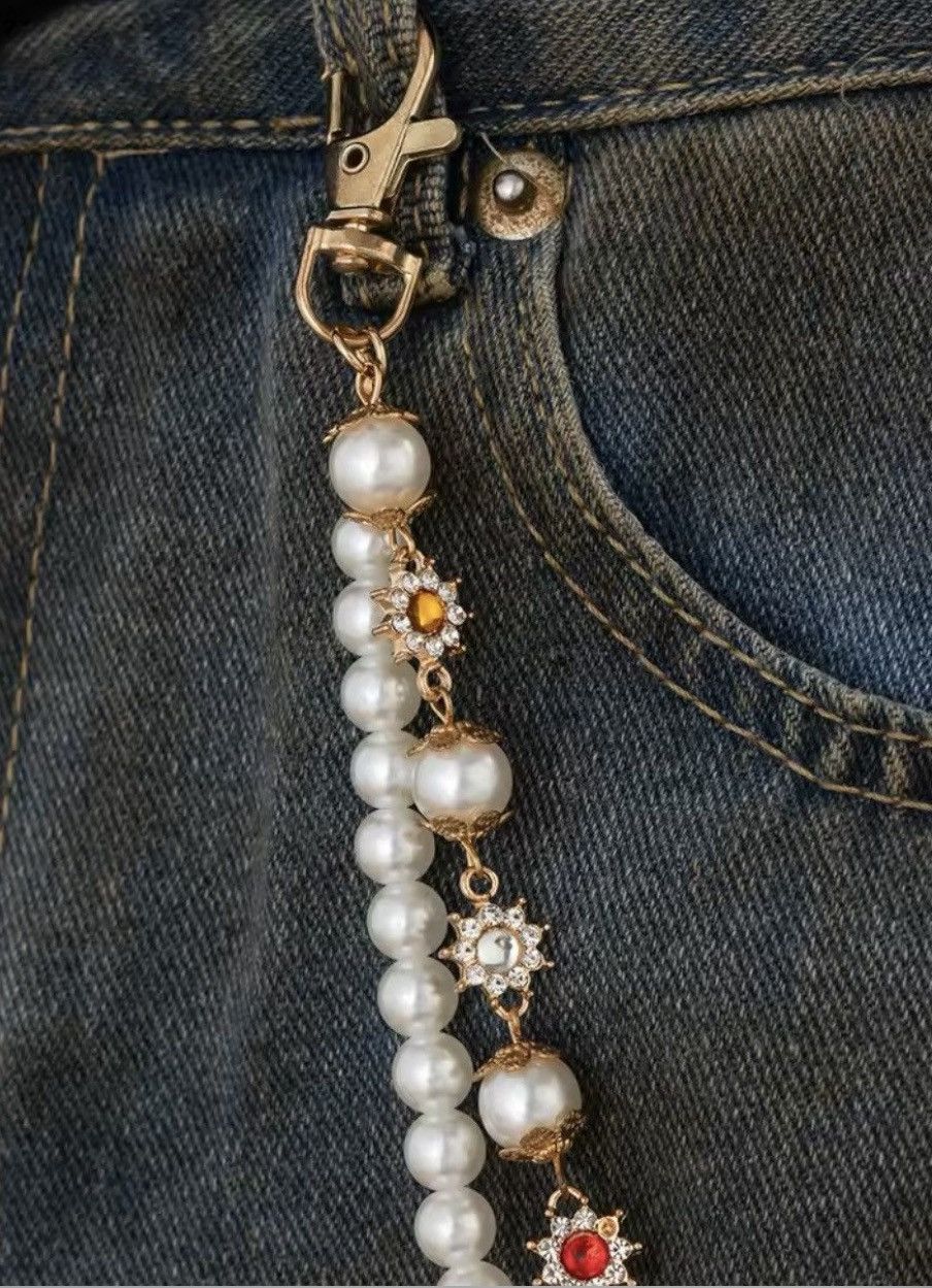 Other Exquisite Imitation Pearl Keychain Wallet Belt Chain Size ONE SIZE - 3 Thumbnail