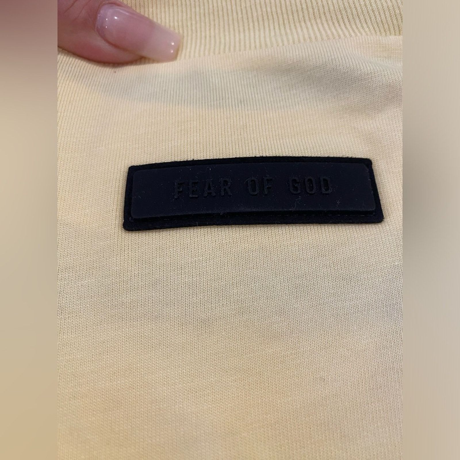 Fear of God FEAR OF GOD ESSENTIAL Slogo appliqué cotton T-Shirt Yellow L Size US L / EU 52-54 / 3 - 4 Thumbnail