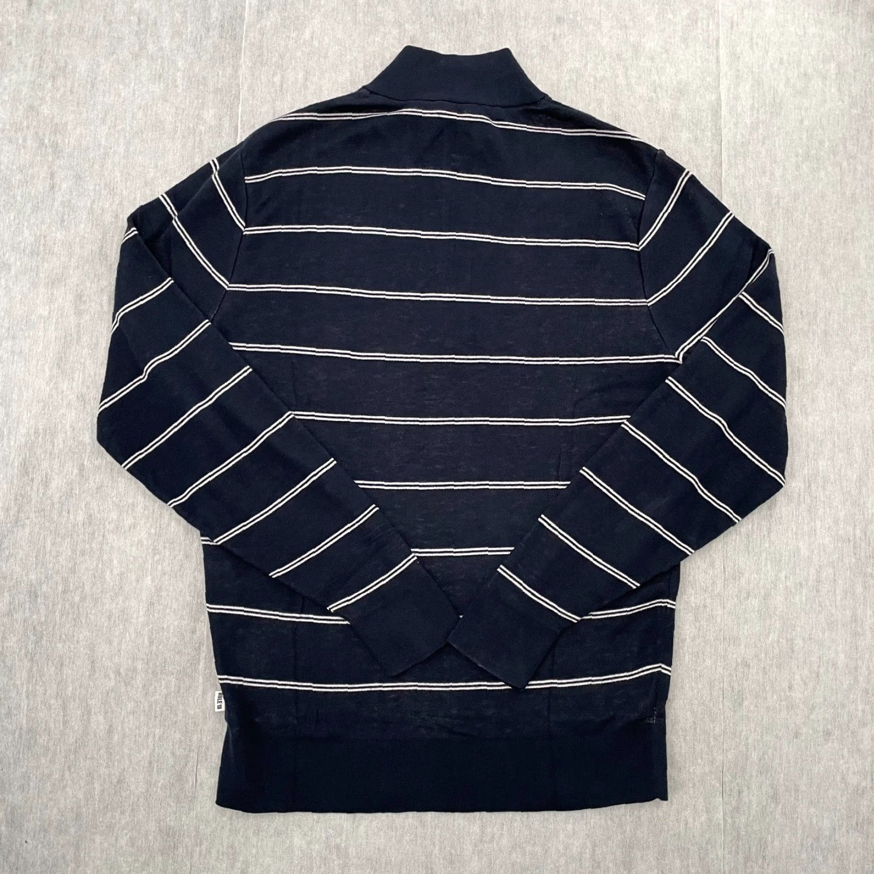 Vintage VINTAGE Bobby Jones Sweater Men's Medium Blue Striped 1/4 Zip Cotton Classic Pullover Golf Size US M / EU 48-50 / 2 - 2 Thumbnail