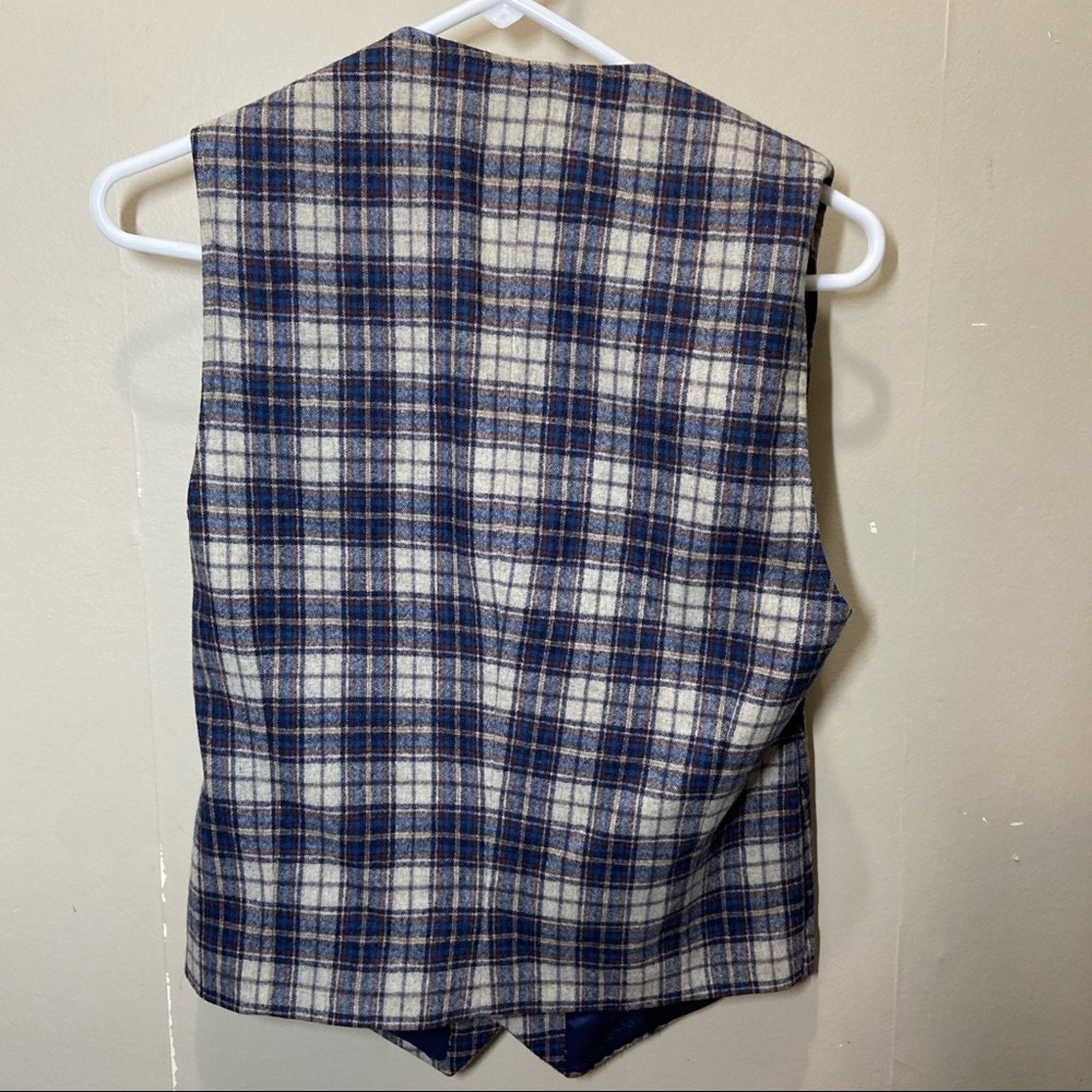 Pendleton Pendleton Wool Vest 5 Button Down Pockets Plaid Navy S 34R Size US S / EU 44-46 / 1 - 4 Thumbnail