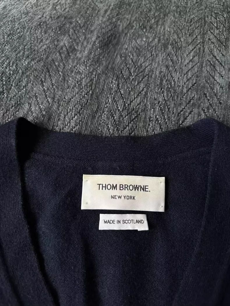 Thom Browne Thom Browne Blue cashmere cardigan jacket 2505-Nextarrow Size US M / EU 48-50 / 2 - 3 Thumbnail