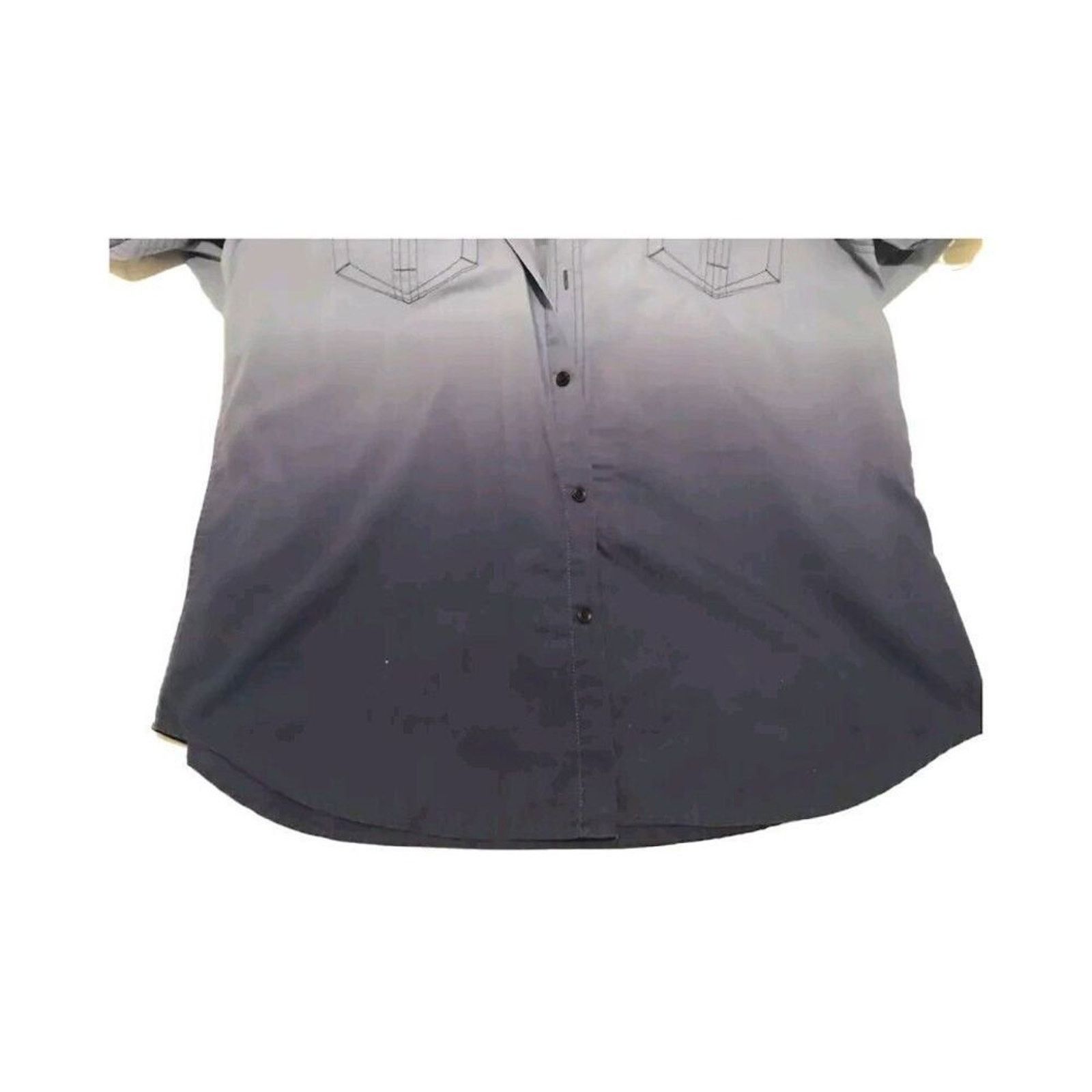 The Unbranded Brand Chalc Men's Shirt Blue Grey XL Long Sleeve Button-Up Cotton Size US XL / EU 56 / 4 - 3 Thumbnail