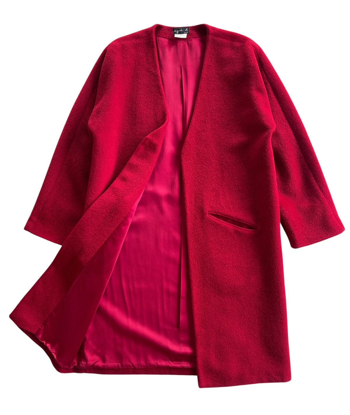 agnes b. Agnes B. Mohair Button Less Open Trench Coat Size L / US 10 / IT 46 - 3 Thumbnail