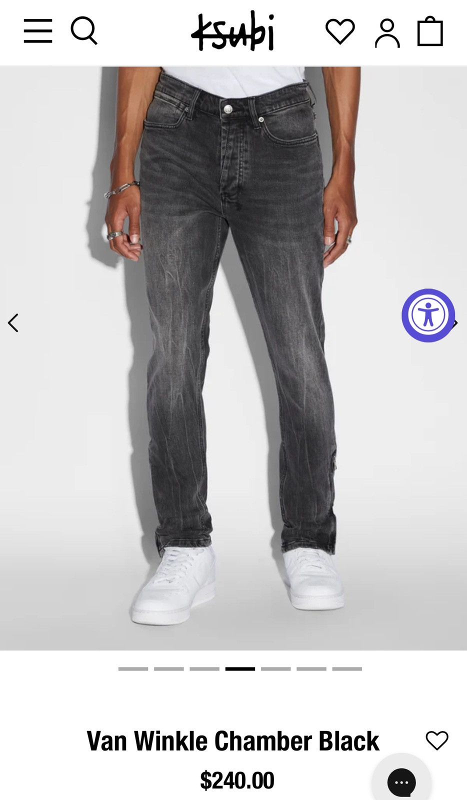Ksubi Van Winkle Chamber side zip skinny fit jeans Size US 32 / EU 48 - 16 Thumbnail