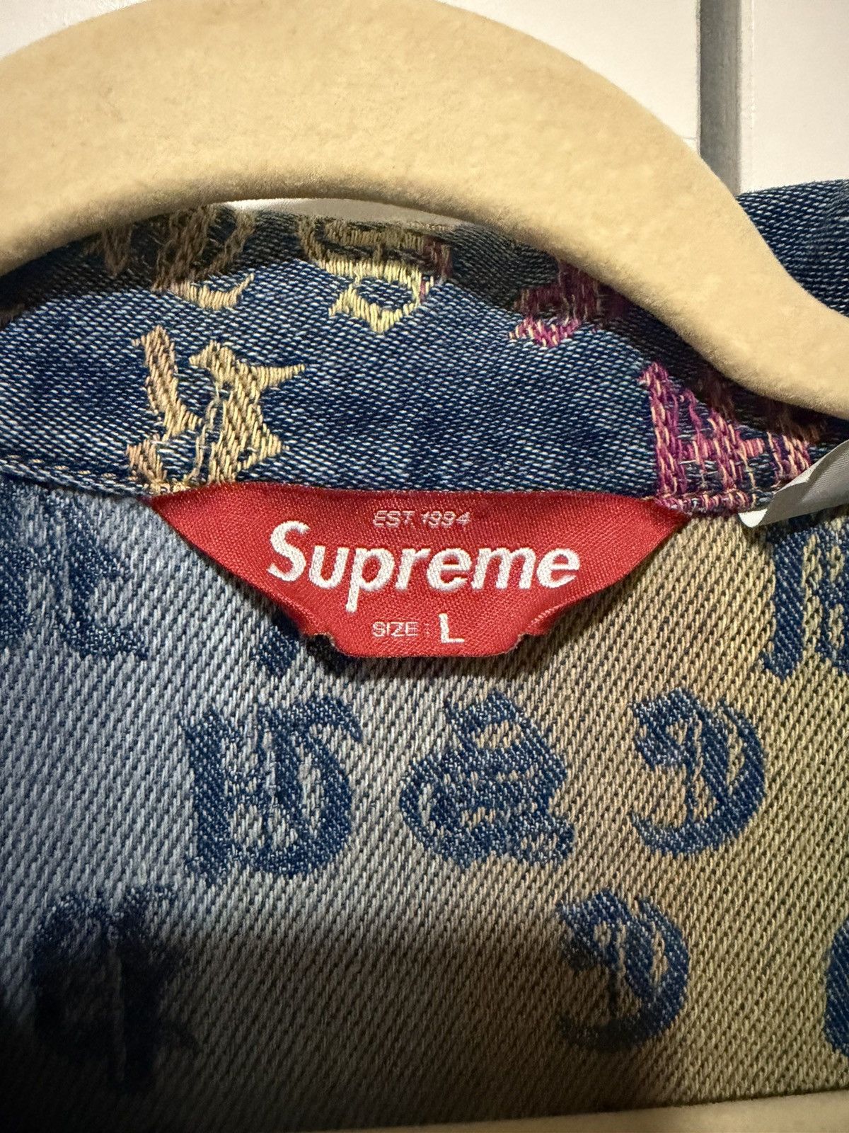 Supreme 🚨 Supreme Gradient Jacquard Denim Work Jacket – Blue (SS22)🚨 Size US L / EU 52-54 / 3 - 5 Thumbnail
