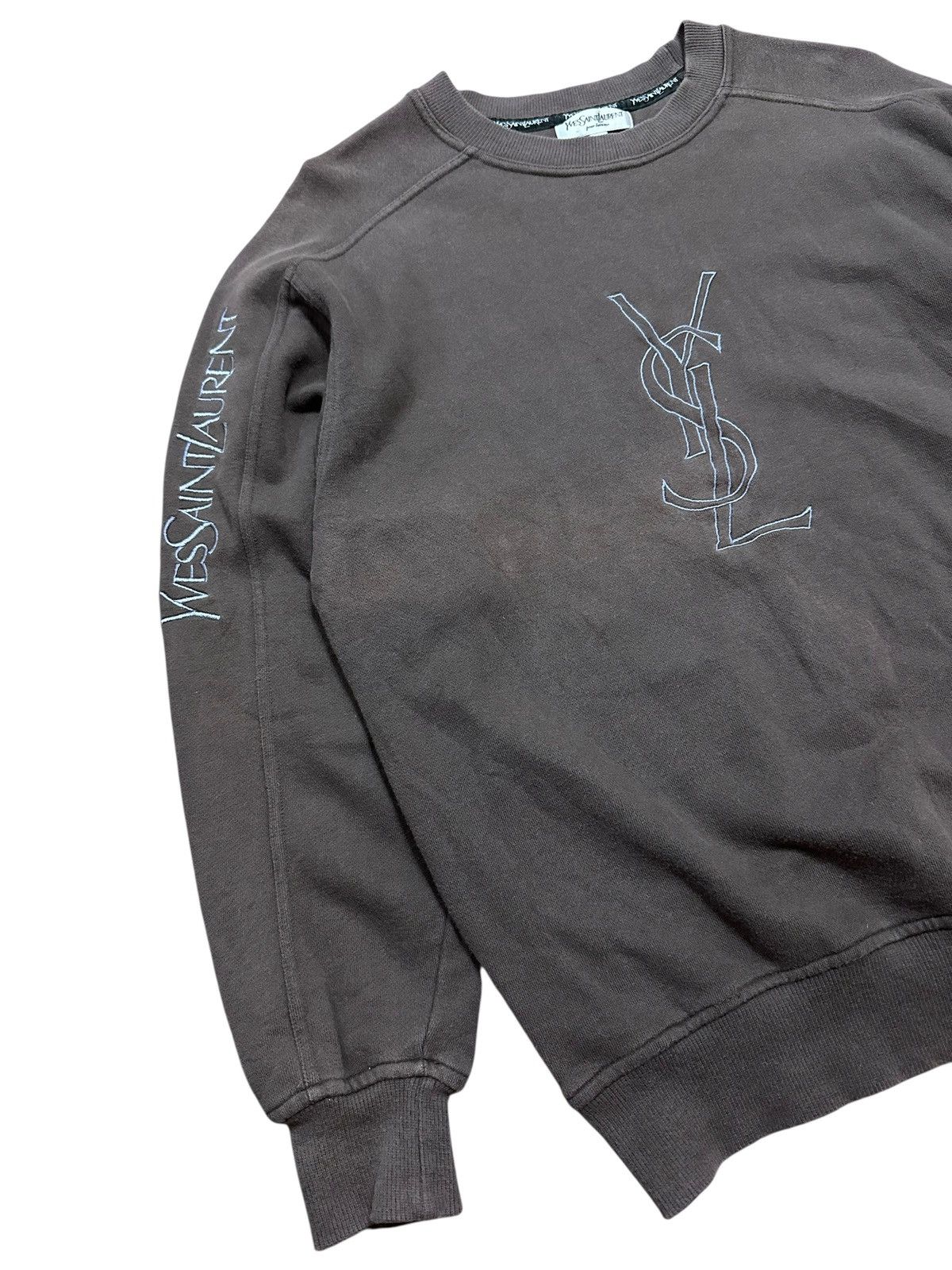 Yves Saint Laurent Vintage 90s YSL Big Logo Archive Sweatshirts Size US M / EU 48-50 / 2 - 2 Thumbnail