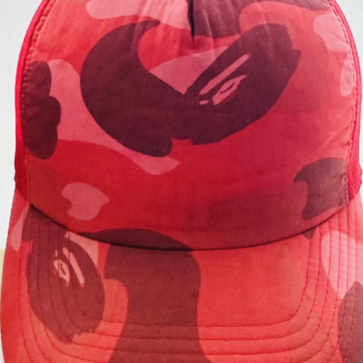 Bape RED COLOR CAMO MESH CAP Size ONE SIZE - 4 Thumbnail