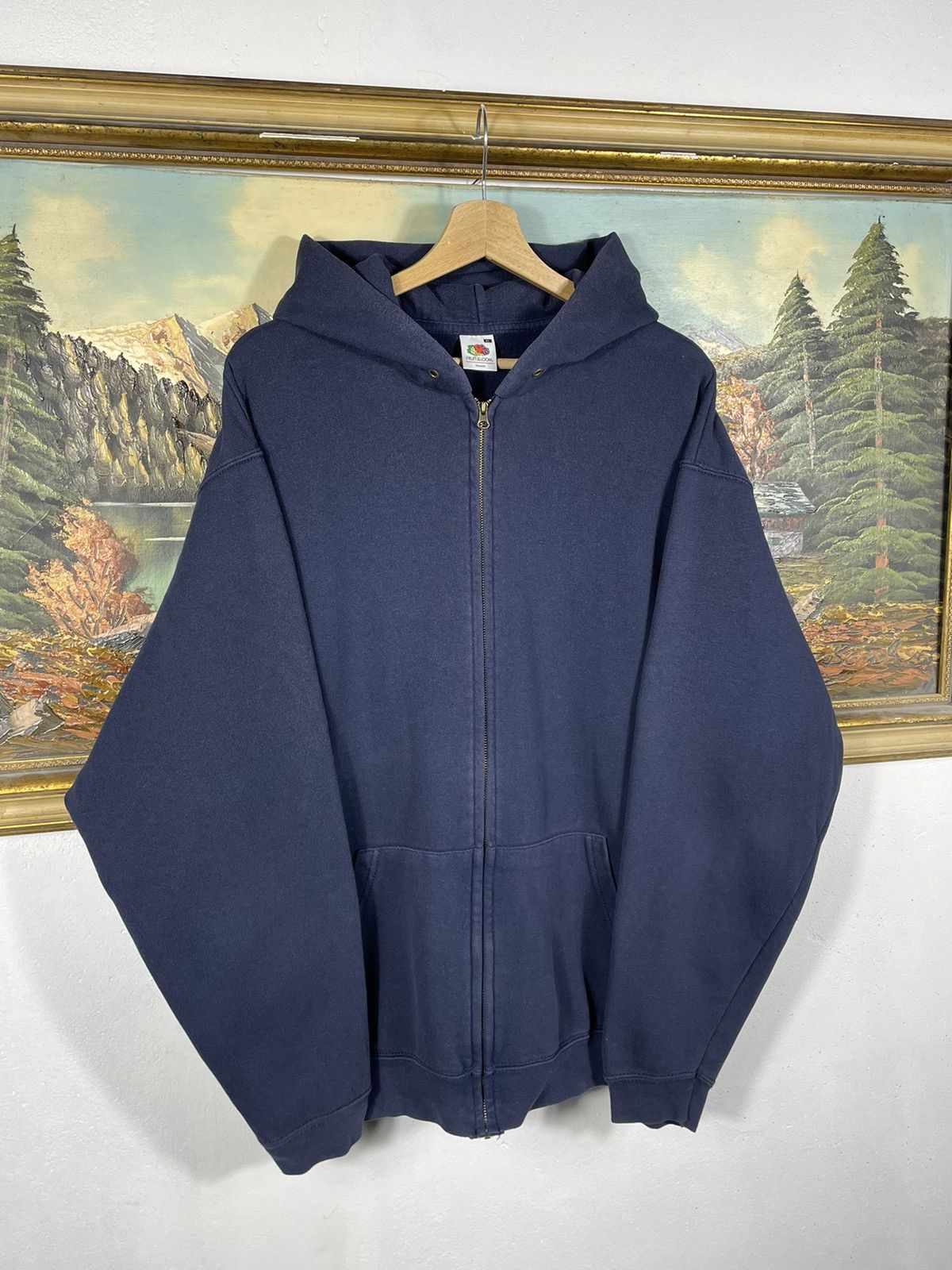 Fruit Of The Loom × Vintage vintage y2k blank oversize baggy hoodie sweatshirt basic y2k Size US XL / EU 56 / 4 - 3 Thumbnail