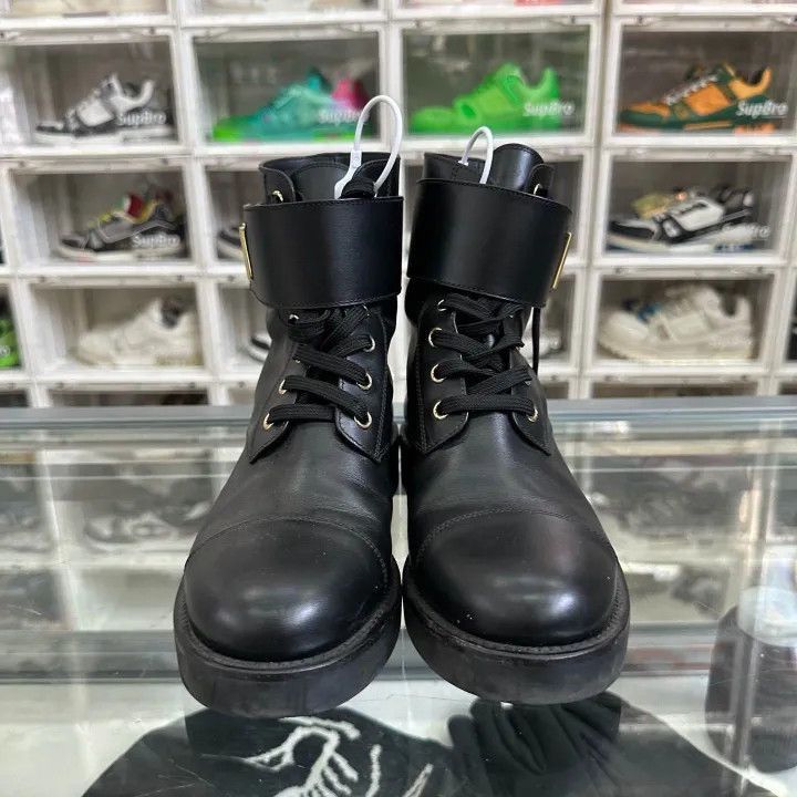 Louis Vuitton Louis Vuitton Wonderland Black Lace-Up Martin Boots -2508 Size US 5 / IT 35 - 2 Thumbnail