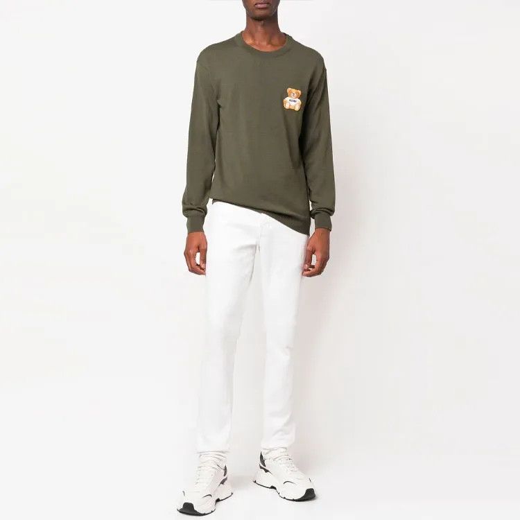 Moschino o1y0225 Sweater in Dark Green Size US M / EU 48-50 / 2 - 2 Thumbnail