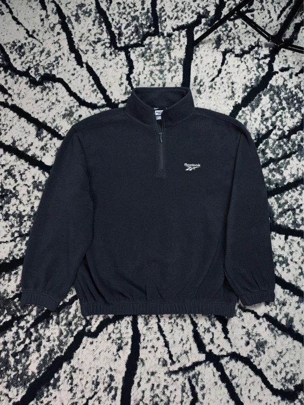 Reebok Reebok halfzip fleece jacket gray logo M vintage Size US M / EU 48-50 / 2 - 1 Thumbnail