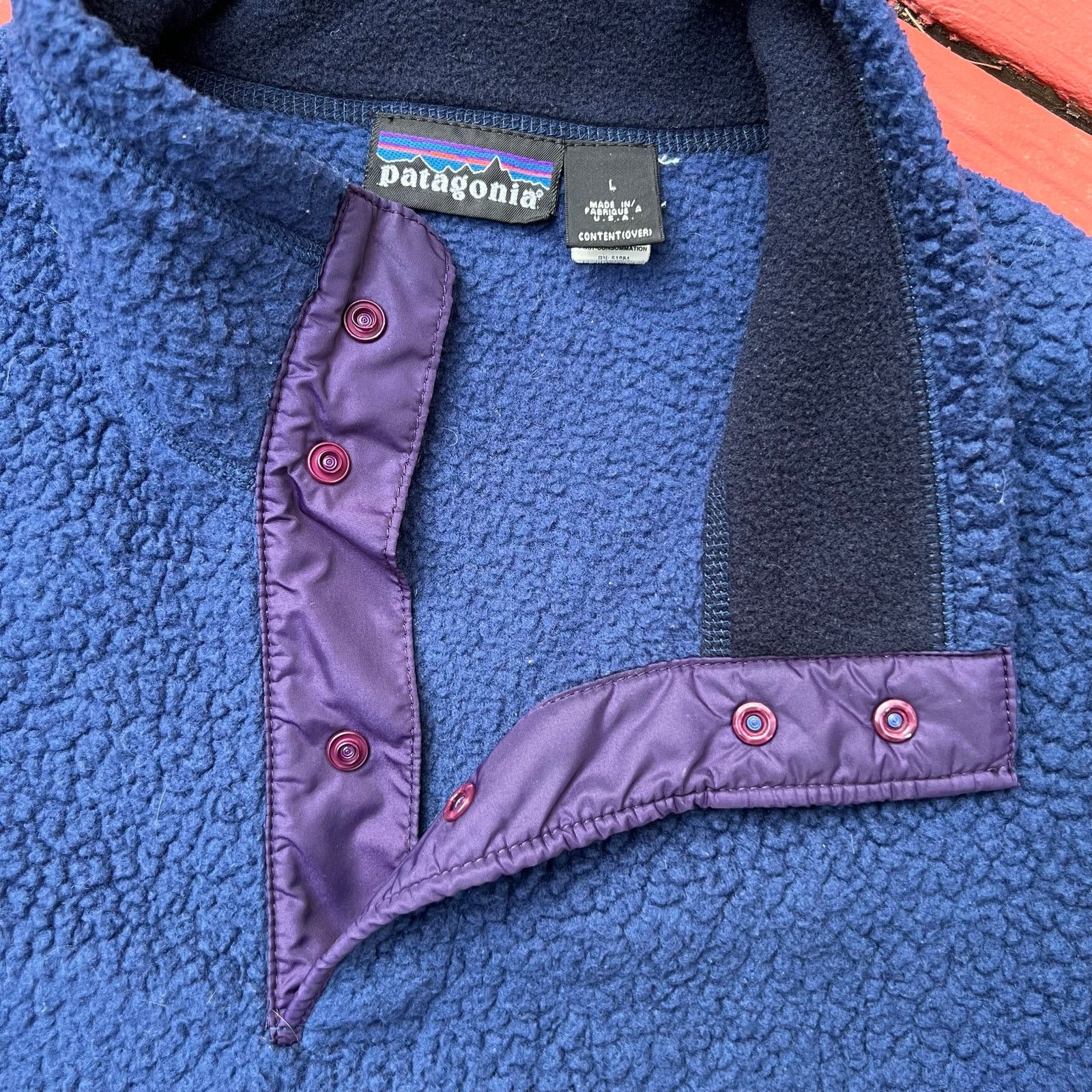 Patagonia × Vintage Vintage 90s Patagonia Synchilla Big T Fleece USA Pile Jacket Size US L / EU 52-54 / 3 - 9 Thumbnail