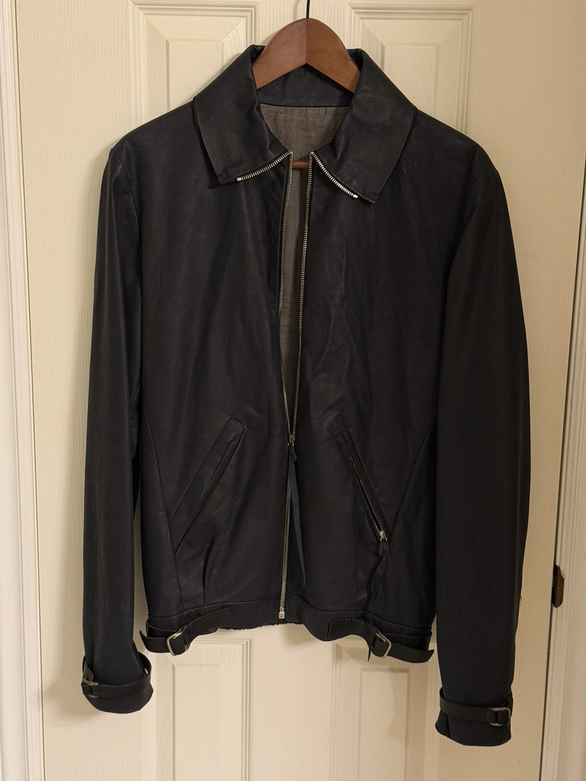 Ma+ MA+, Maurizio Amadei Leather Bomber Jacket Size US S / EU 44-46 / 1 - 8 Thumbnail