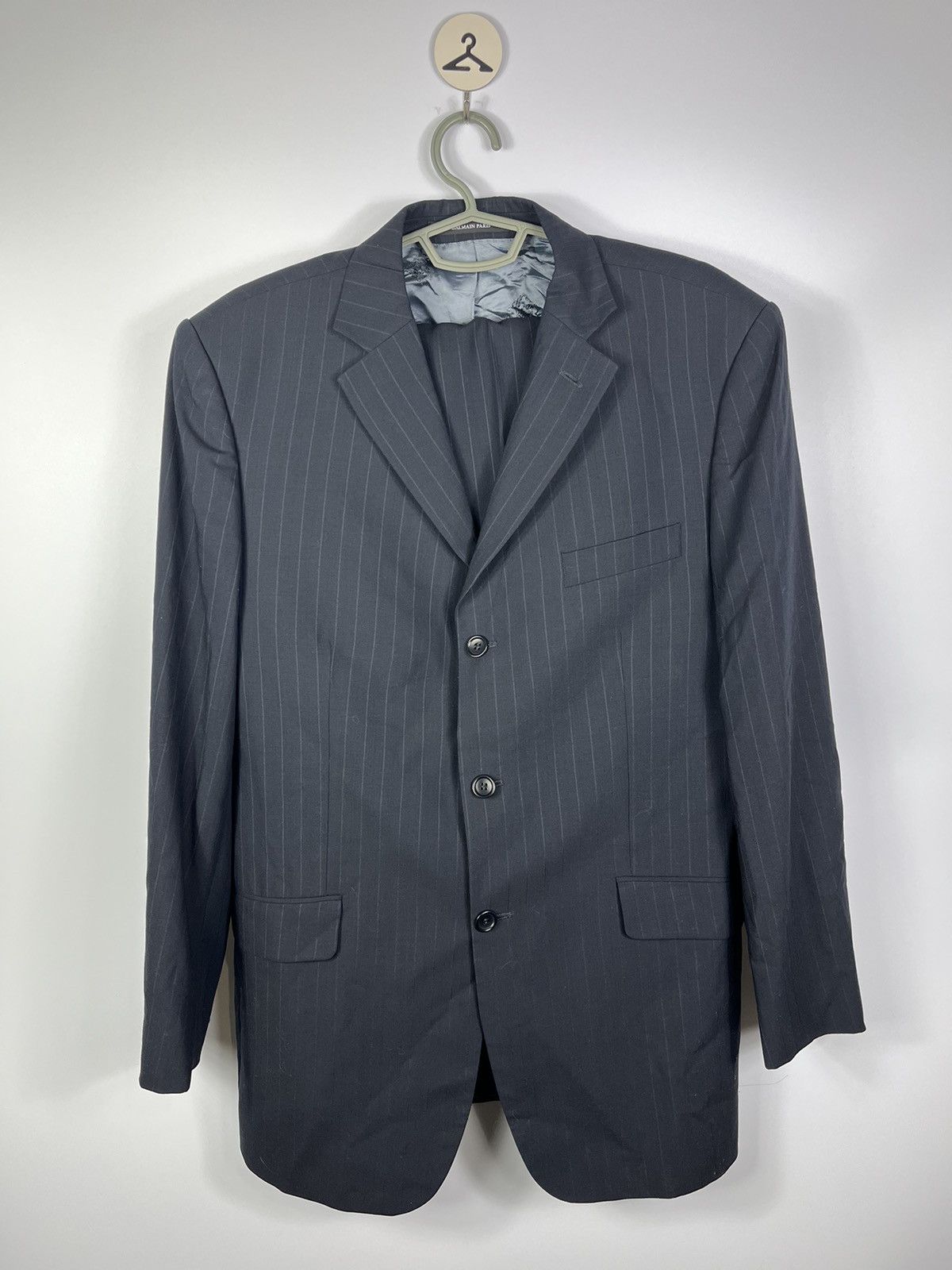Balmain Vintage Balmain Paris Striped Wool Suit Blazer and Trousers Size 42R - 1 Thumbnail