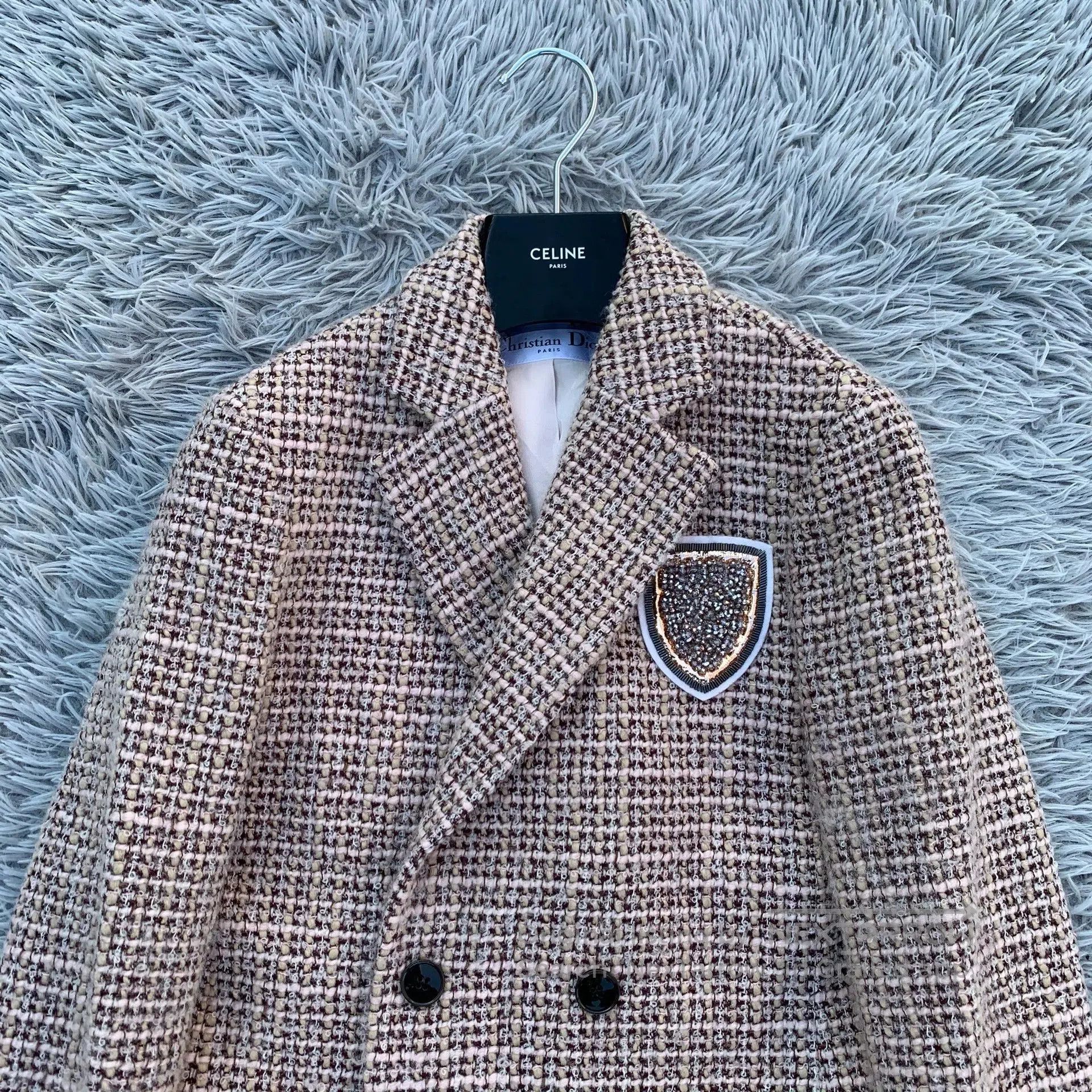Dior Dior Wool Coat with Woven Badge. Size US S / EU 44-46 / 1 - 3 Thumbnail