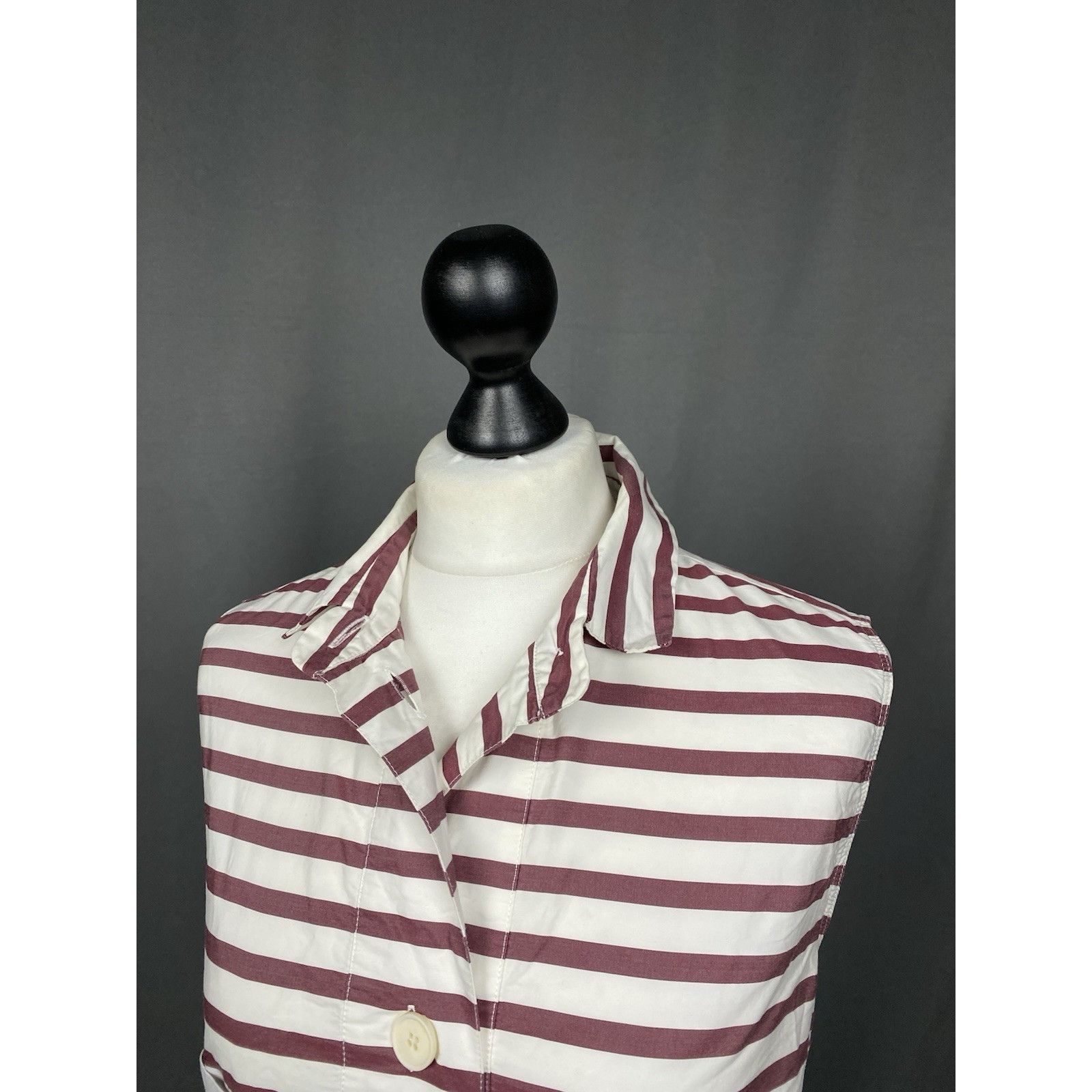 Marni Marni Women's White Purple Striped Sleeveless Top Shirt Size Size M / US 6-8 / IT 42-44 - 5 Thumbnail