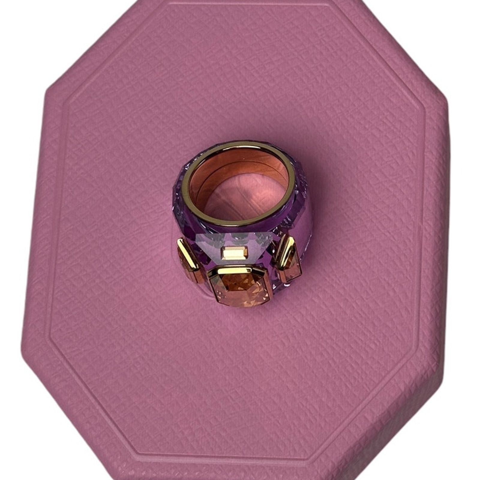 Swarovski Swarovski Chroma cocktail ring Purple, Eur 55 7 USA Size ONE SIZE - 8 Thumbnail