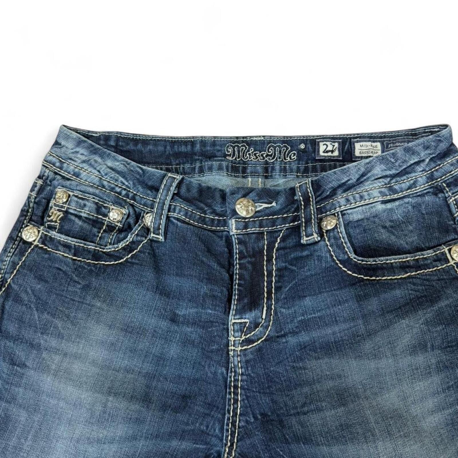 Other Miss Me denim jeans with floral embroidery and sequins Size 29" - 5 Thumbnail