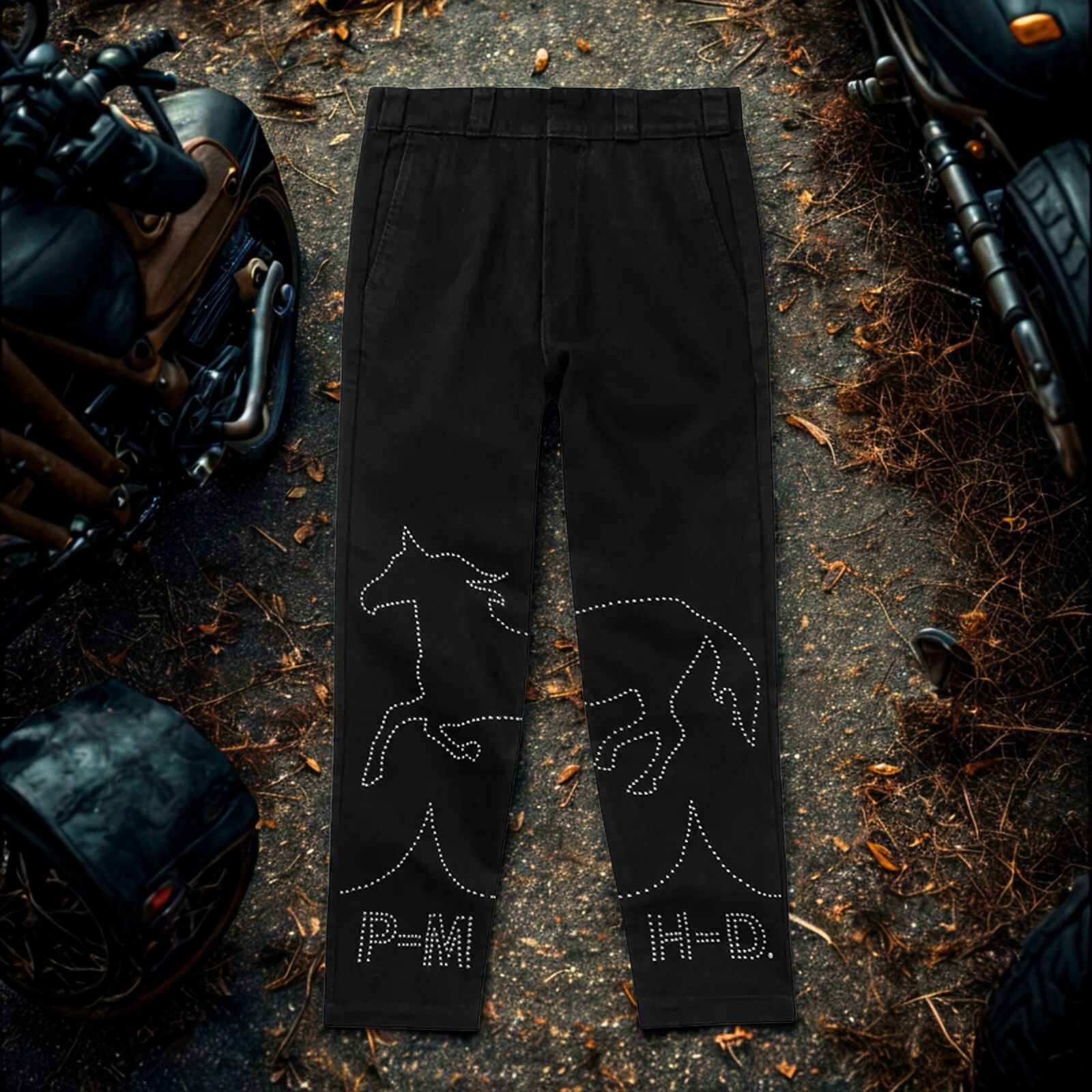 Harley Davidson Post Malone x Harley-Davidson Studded Horsepower Jeans 34x32 Size US 34 / EU 50 - 2 Thumbnail
