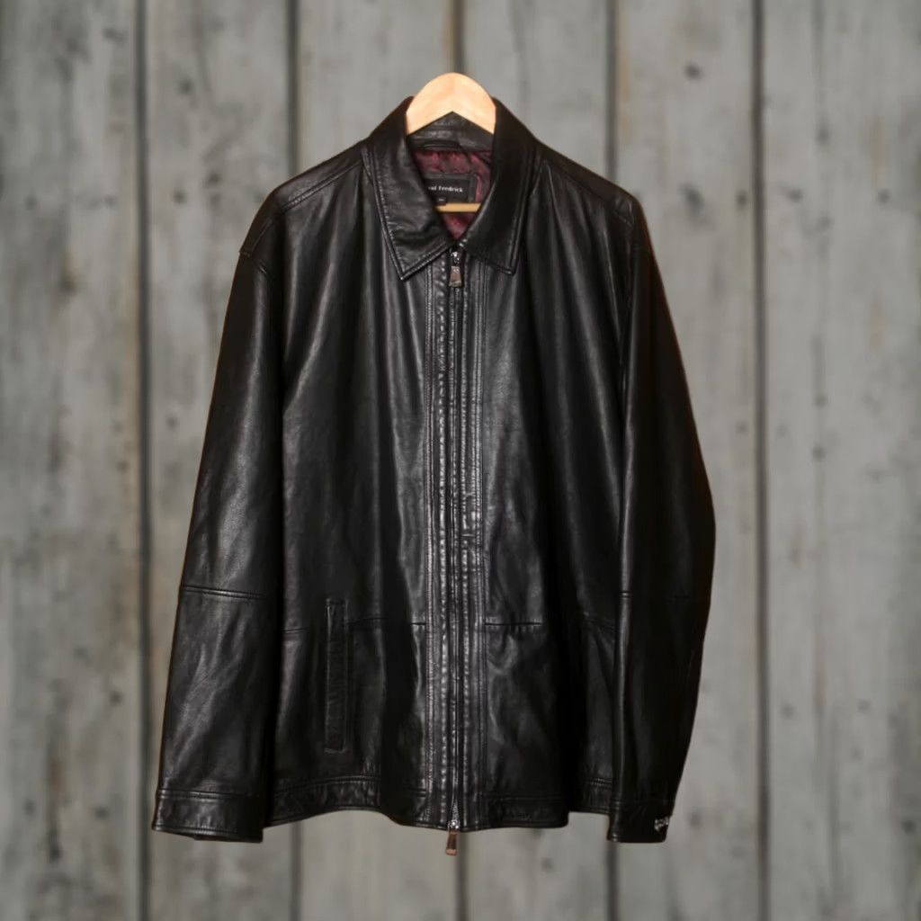 Vintage PAUL FREDRICK Buttery Soft Black Leather Jacket Sz. 3XL Jacket Mens Bomber Zip Leather Black 3XL Size US XXL / EU 58 / 5 - 1 Thumbnail