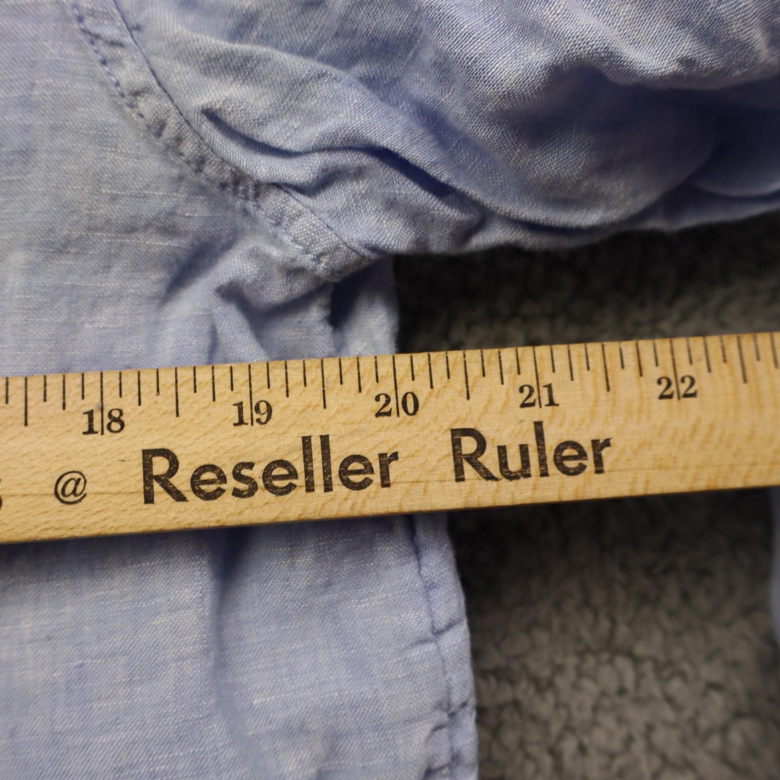 Other C&C California Shirt Women Medium Blue Linen Long Roll Tab Size M / US 6-8 / IT 42-44 - 5 Thumbnail