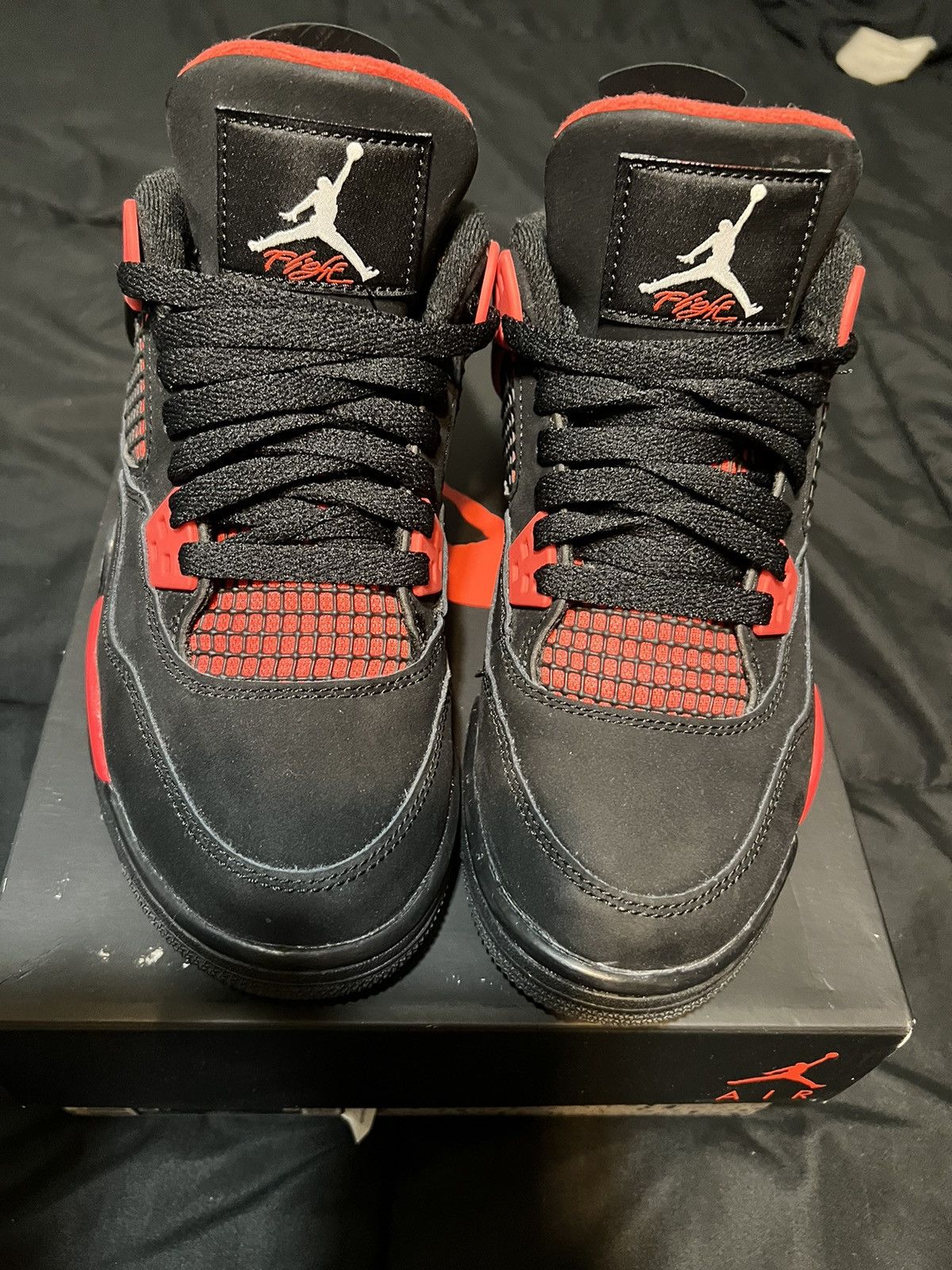 Jordan Brand × Nike Jordan 4 Red Thunder GS Size US 5.5 / EU 38 - 3 Thumbnail