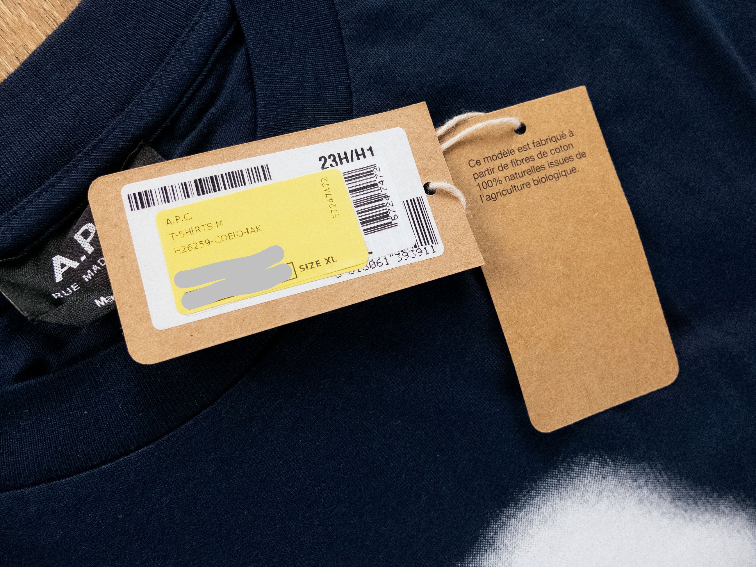 A.P.C. APC Albert regular fit navy blue logo print t-shirt Size XL Size US XL / EU 56 / 4 - 5 Thumbnail