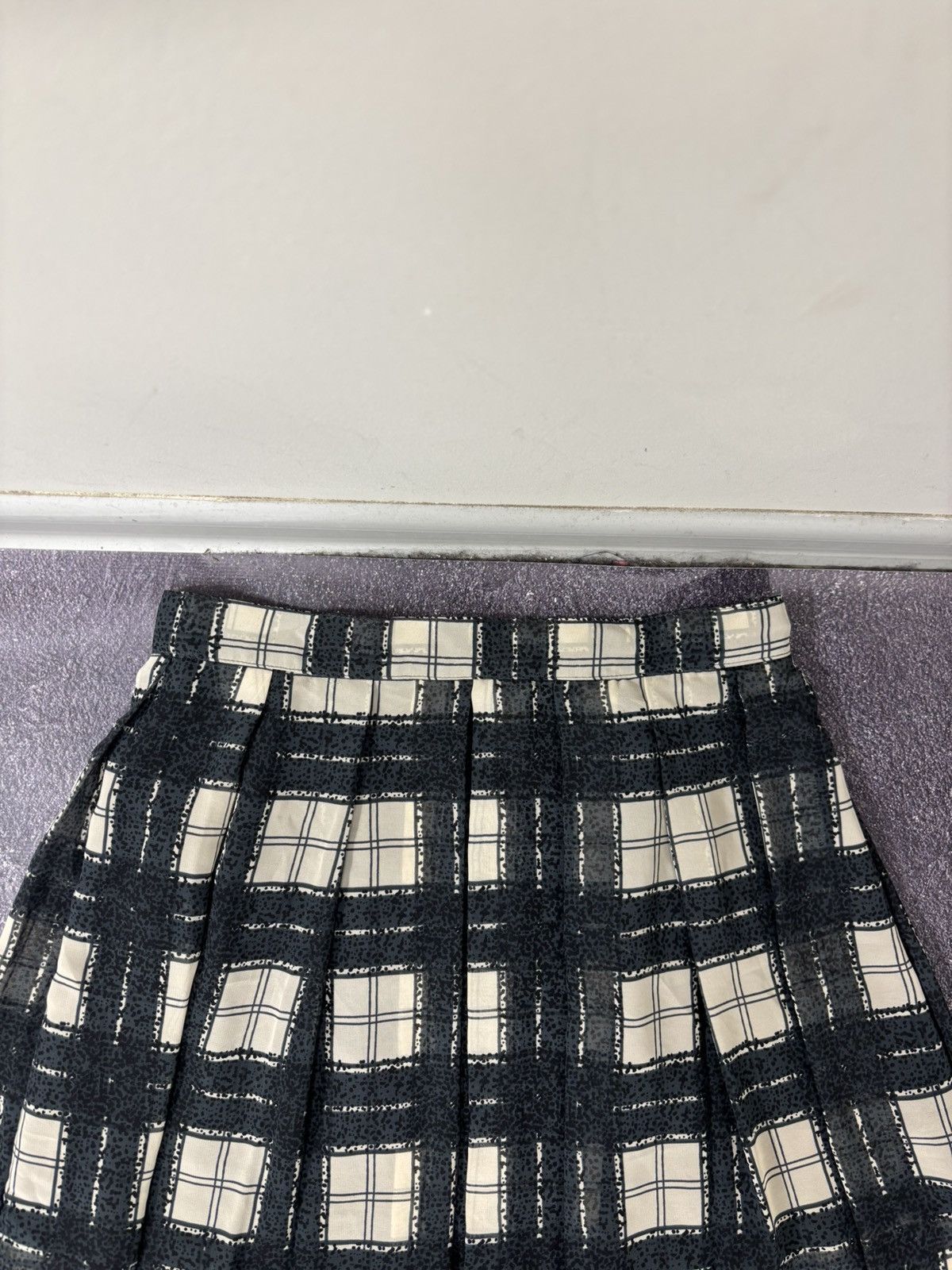 Diesel Diesel Black Beige Plaid Print Mini Skirt A-Line Snap Waist Size 28" / US 6 / IT 42 - 13 Thumbnail