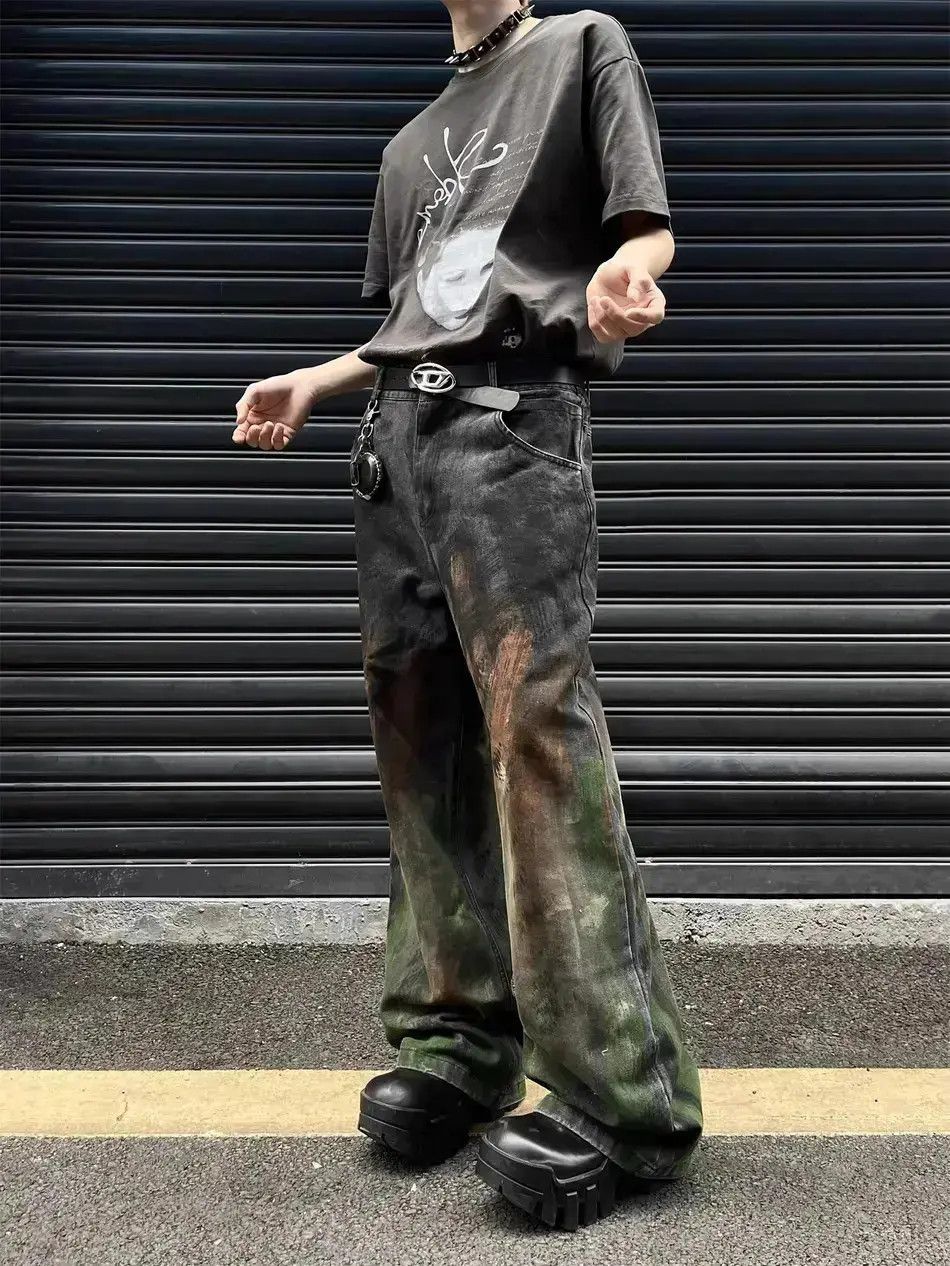 Japanese Brand Hip hop straight leg floor mop jeans Size US 32 / EU 48 - 1 Thumbnail