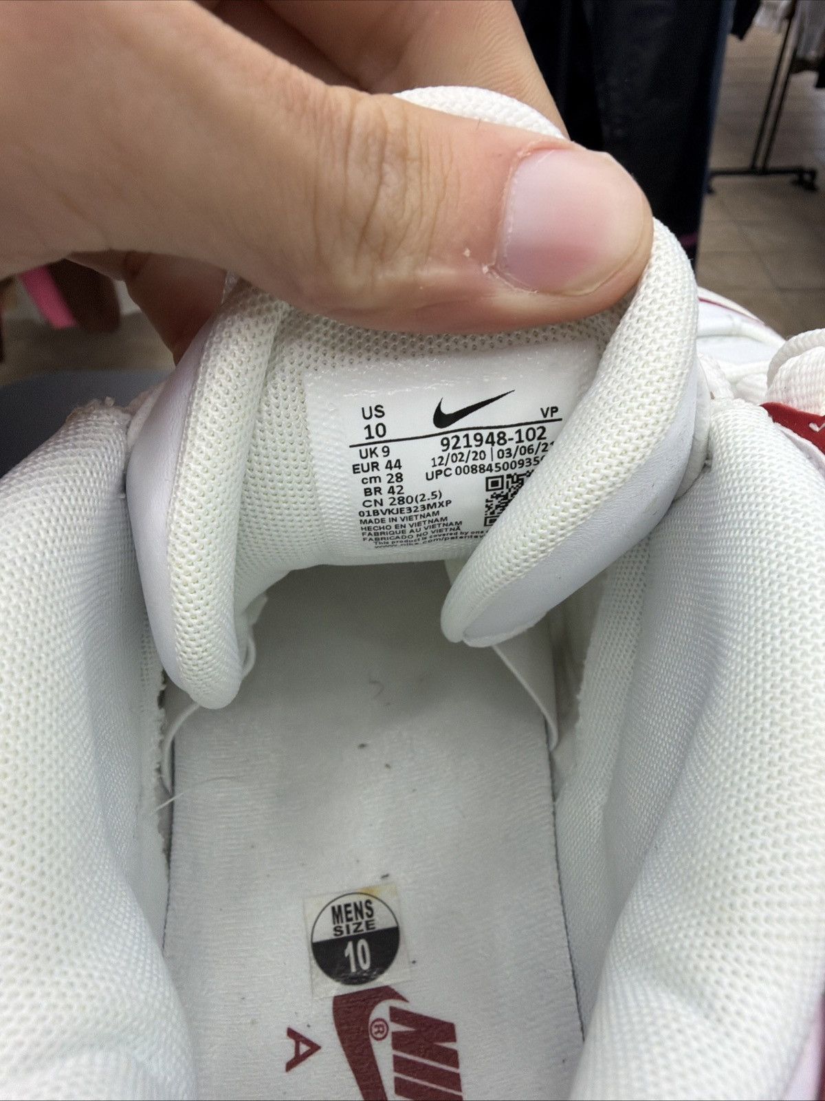 Nike Size 10 - Nike Air More Uptempo White Varsity Red 2021 Size US 10 / EU 43 - 15 Thumbnail