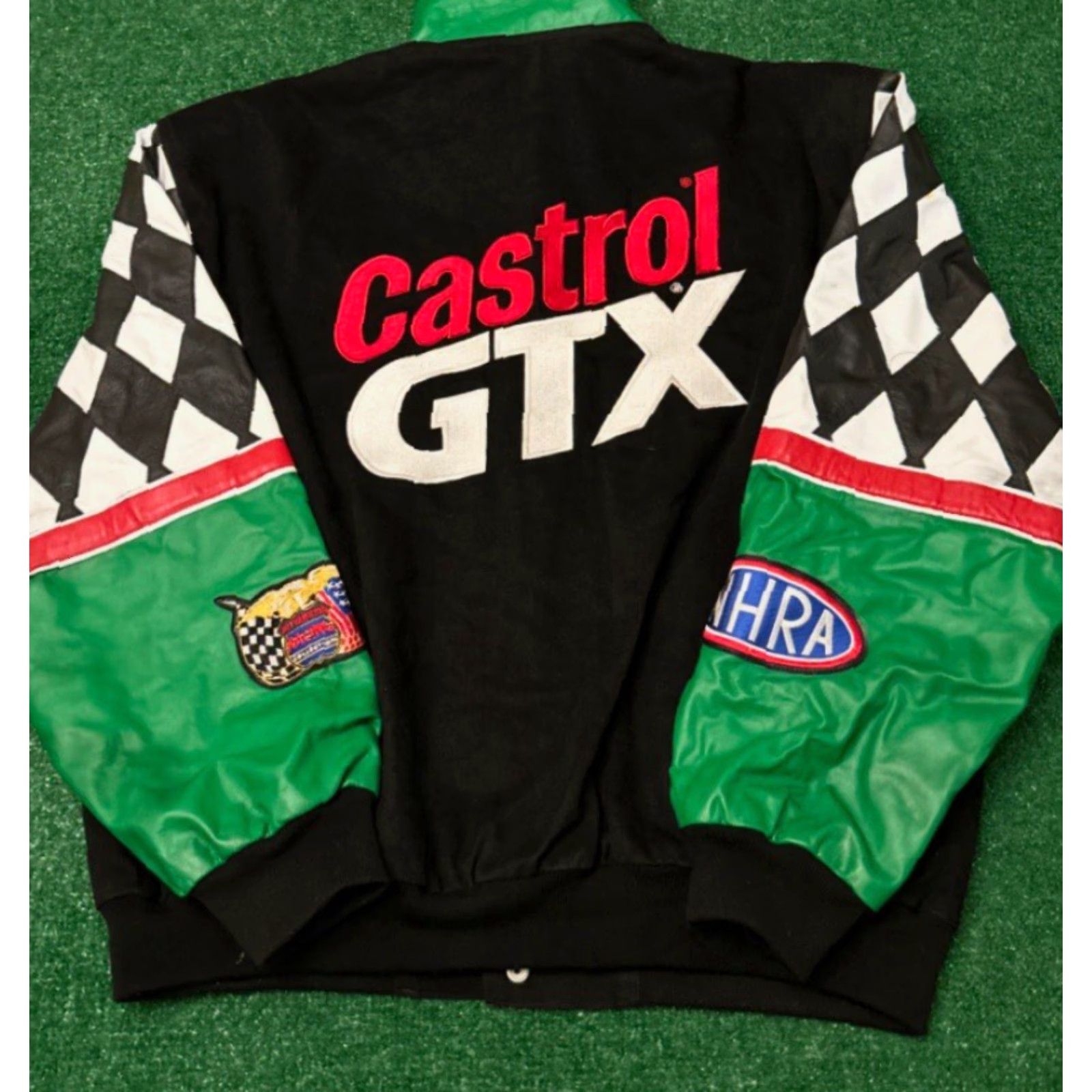 Hamilton VINTAGE Castrol GTX Racing NASCAR Jeff Hamilton Leather Varsity Jacket XXL Size US XXL / EU 58 / 5 - 2 Thumbnail