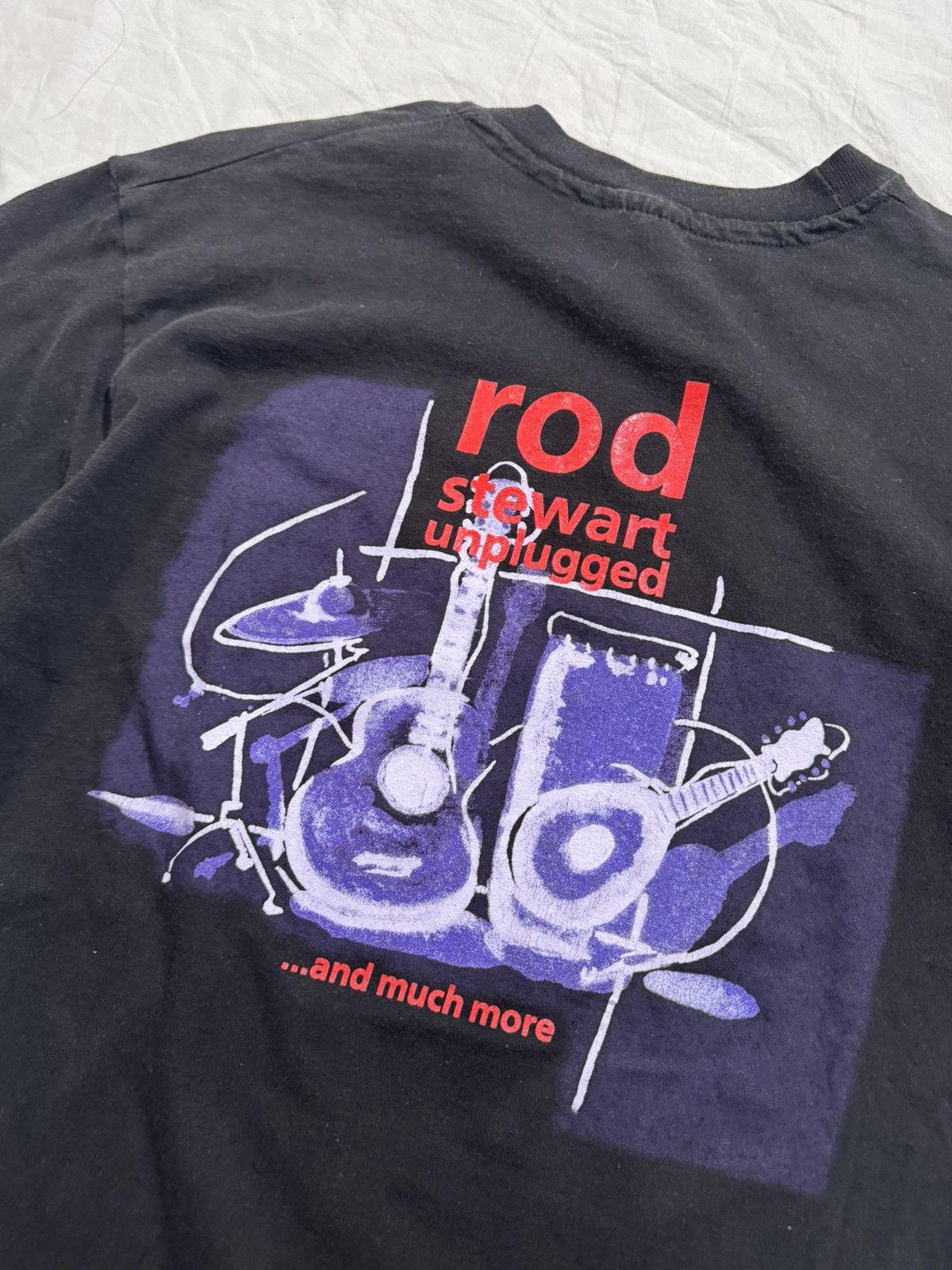 Band Tees Vintage 90s Rod Stewart MTV Unplugged Band Tee Size US L / EU 52-54 / 3 - 5 Thumbnail