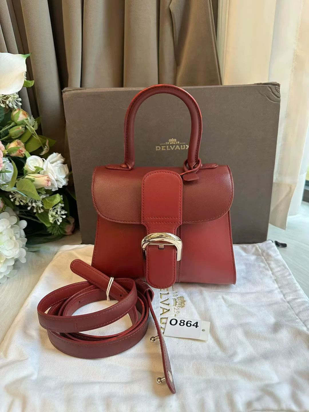 Delvaux delvaux brillant mini colorblock wine red box 20x11x16 Size ONE SIZE - 1 Thumbnail