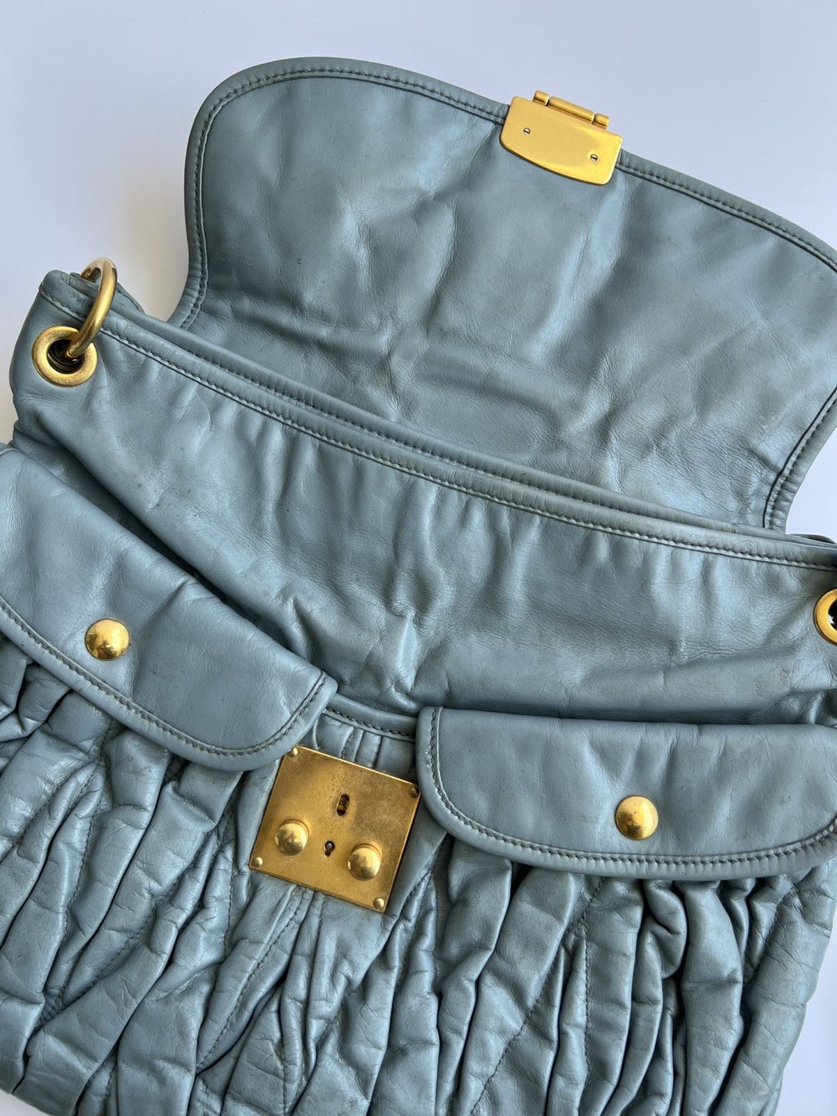 Miu Miu Miu Miu - Matellase Coffer Hobo Bag Size ONE SIZE - 13 Thumbnail