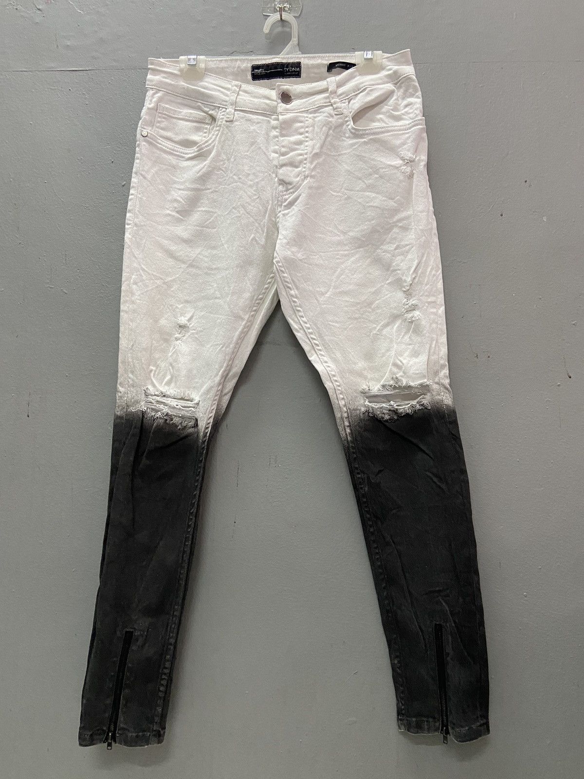 Japanese Brand 2Y DENIM WHITE BLACK JEANS Size US 31 - 1 Thumbnail