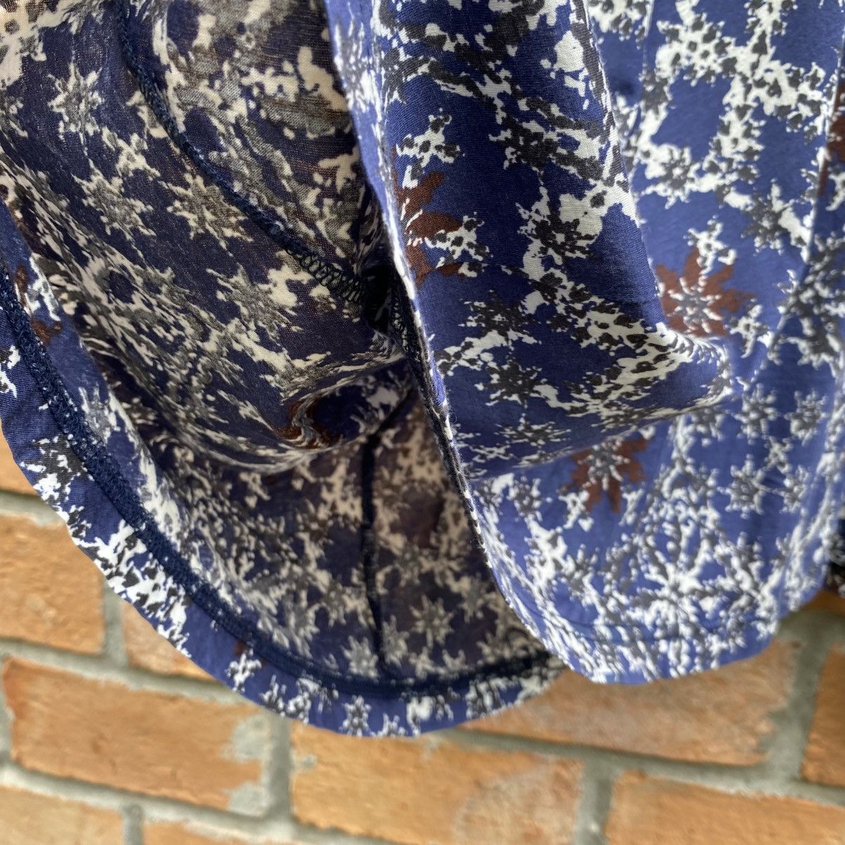Zucca Zucca Blue Short Sleeve Printed Flare Tunic Top Size M / US 6-8 / IT 42-44 - 3 Thumbnail