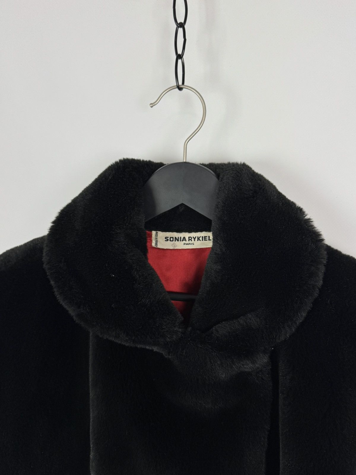 Sonia Rykiel Sonia Rykiel Paris Faux-Fur Maxi Length Black Overcoat Size ONE SIZE - 7 Thumbnail