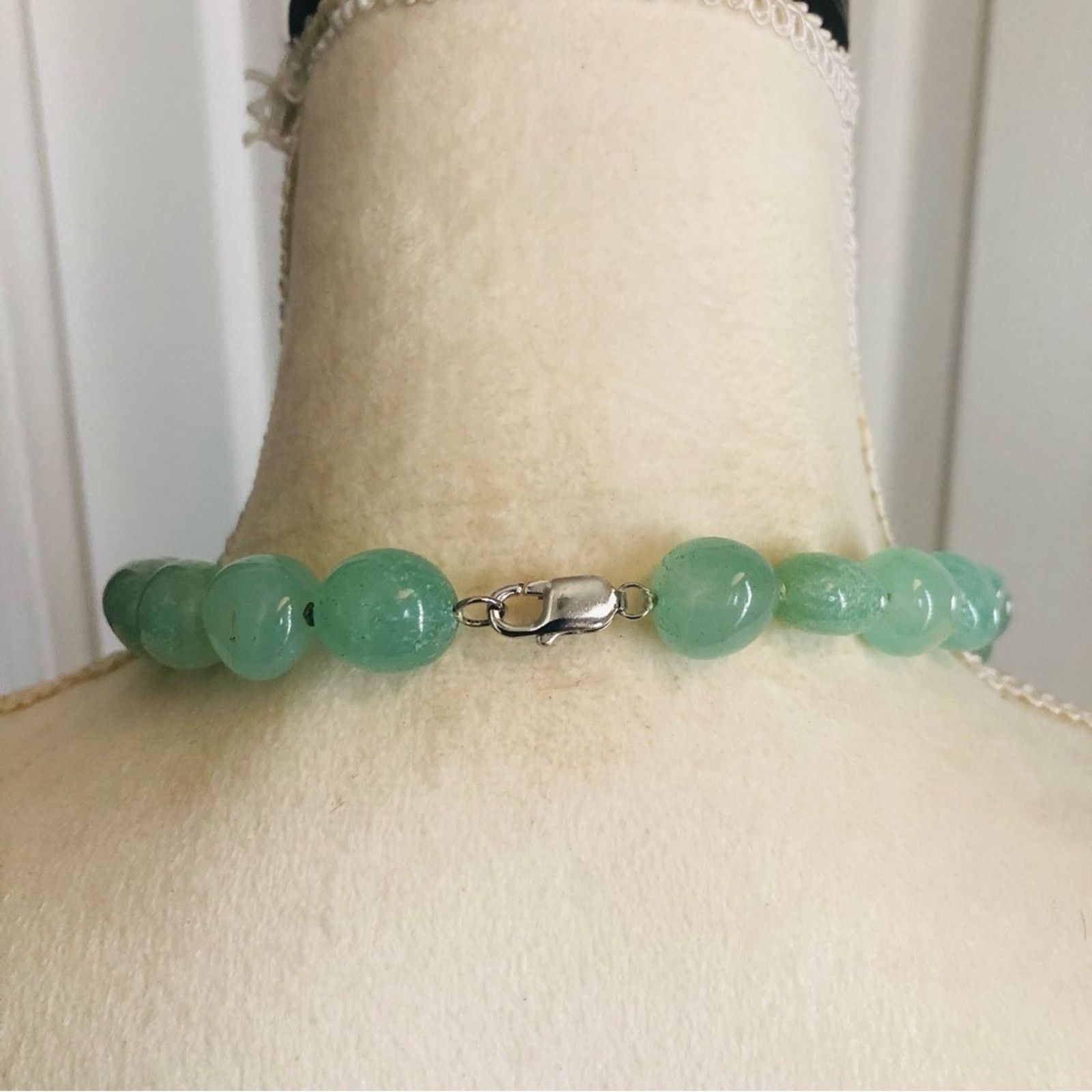 Jewelry World Wide Imports genuine jadeite polished stone necklace Size ONE SIZE - 12 Thumbnail