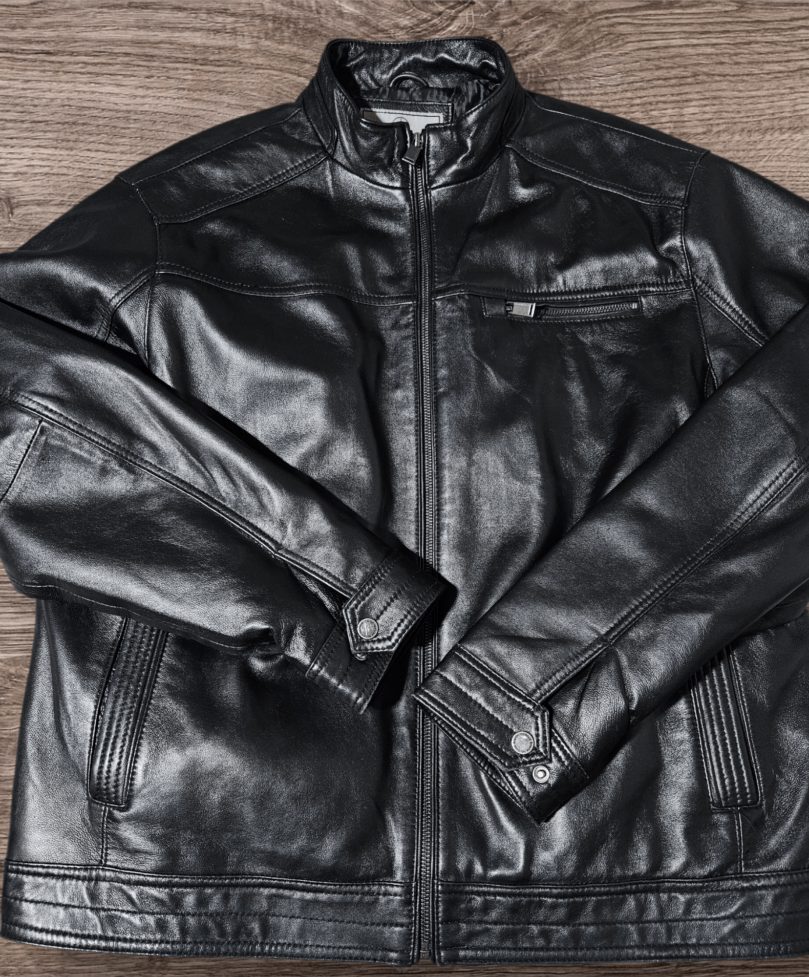 Leather Boston Harbour Jacket XL New Zealand Lamb Leather Cafe Racer Size US XL / EU 56 / 4 - 3 Thumbnail