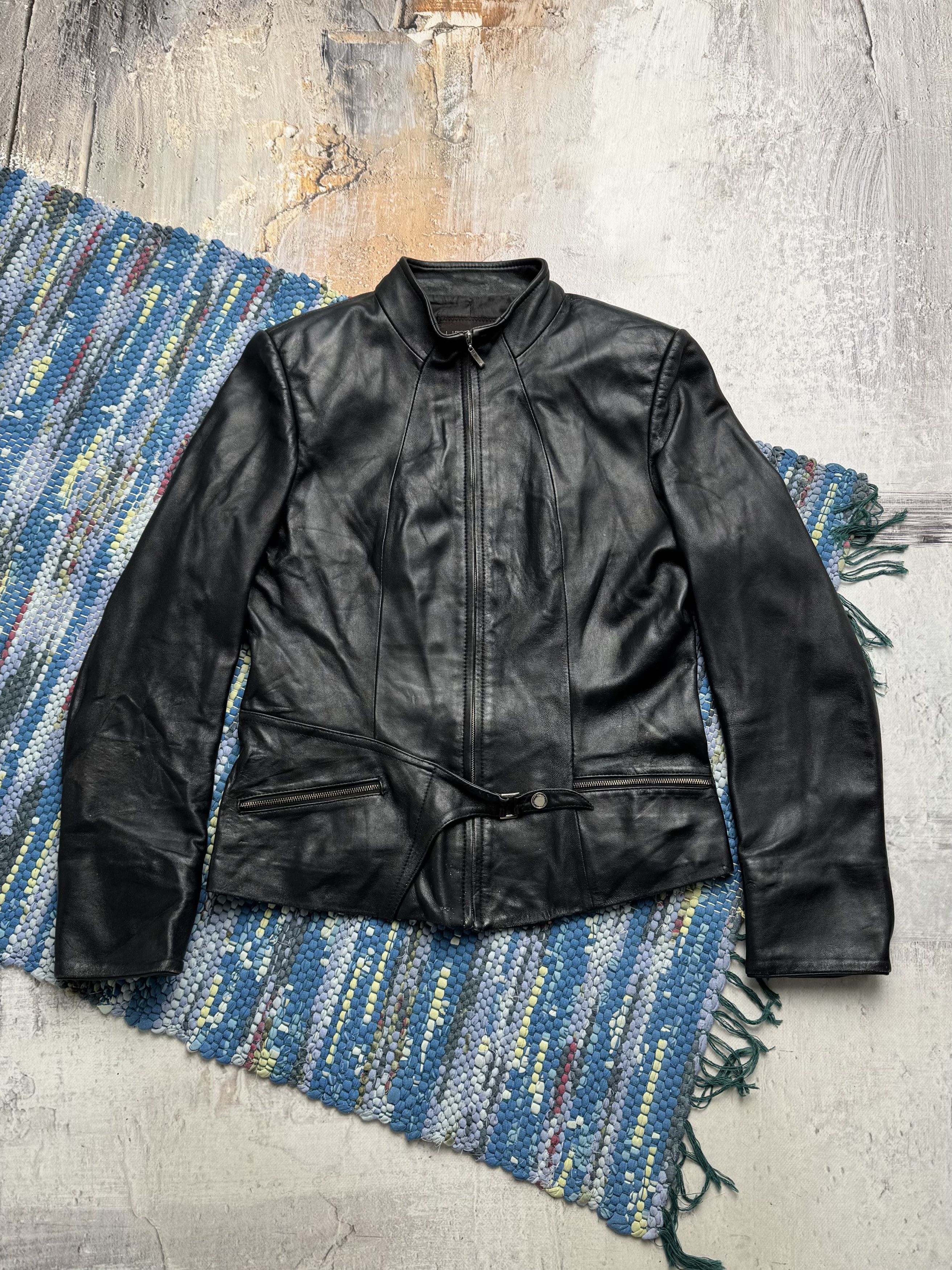 Vintage Vintage Cropped Leather Jacket A8(V8)D15 Size L / US 10 / IT 46 - 1 Thumbnail