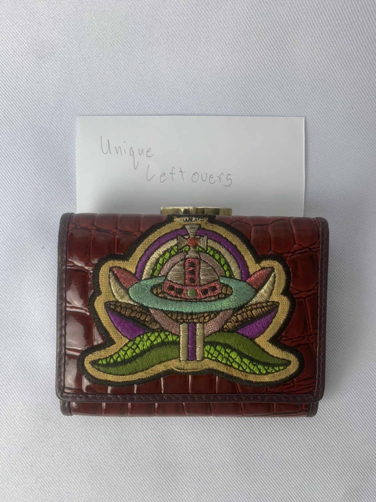 Vivienne Westwood Patent Croc Trifold Wallet Size ONE SIZE - 1 Thumbnail