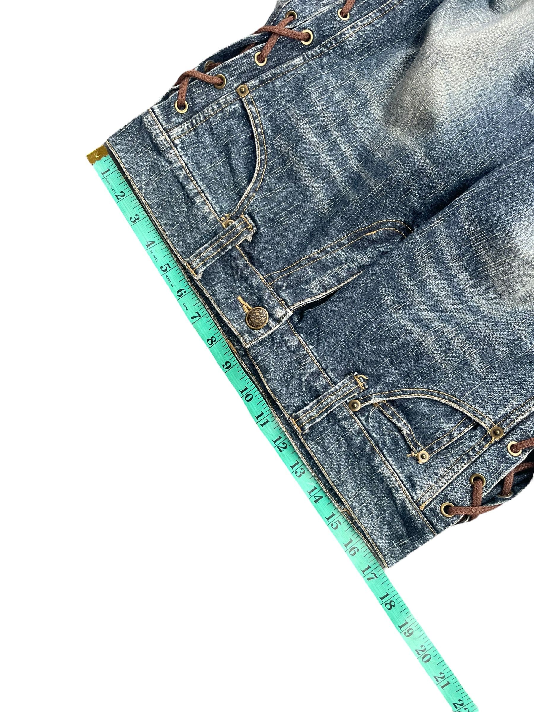Japanese Brand Cool Drive Striker Flare Distersed Lace Up Jeans Size US 34 / EU 50 - 10 Thumbnail