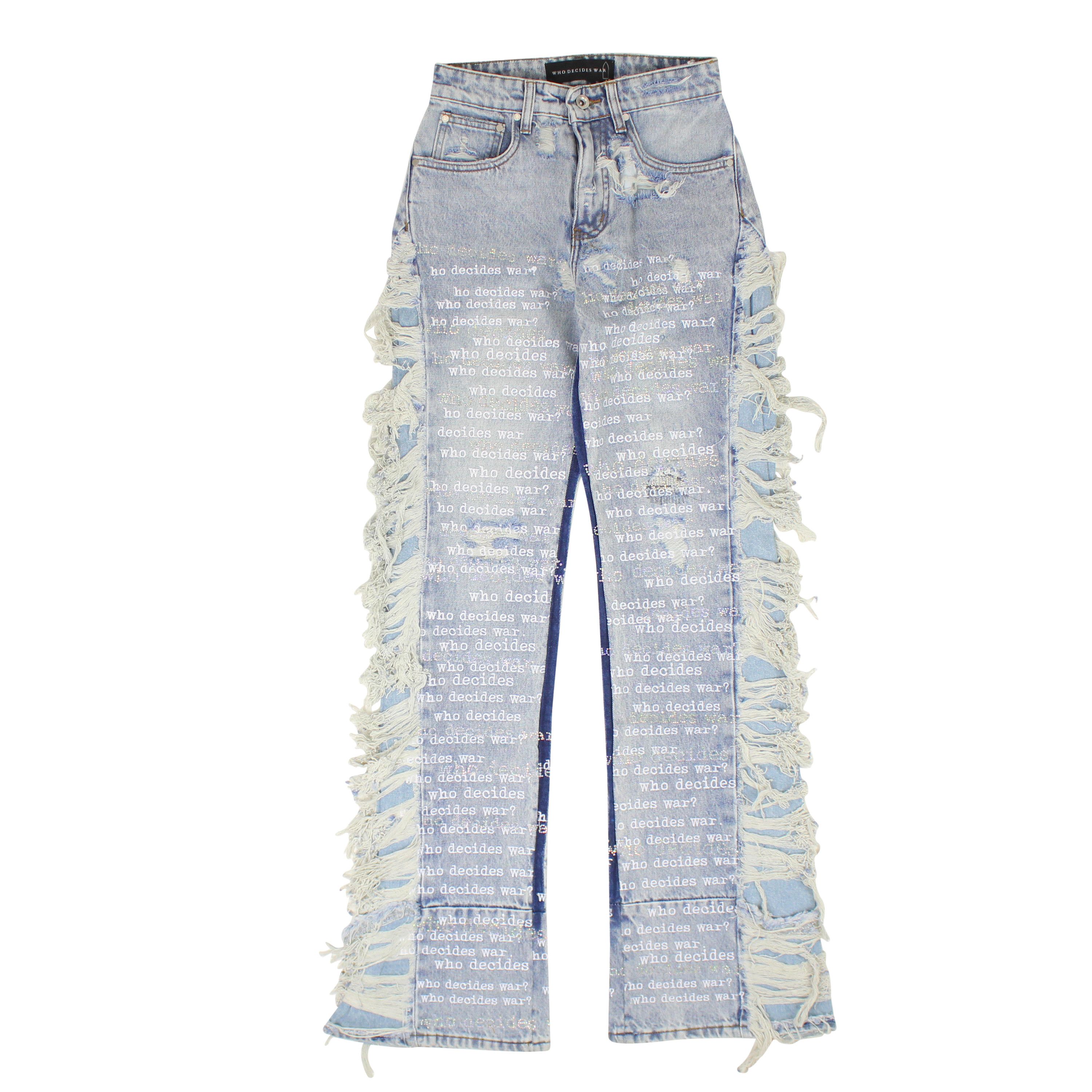 image of Who Decides War Ultra Flare Scripture Denim Size 24, Men's