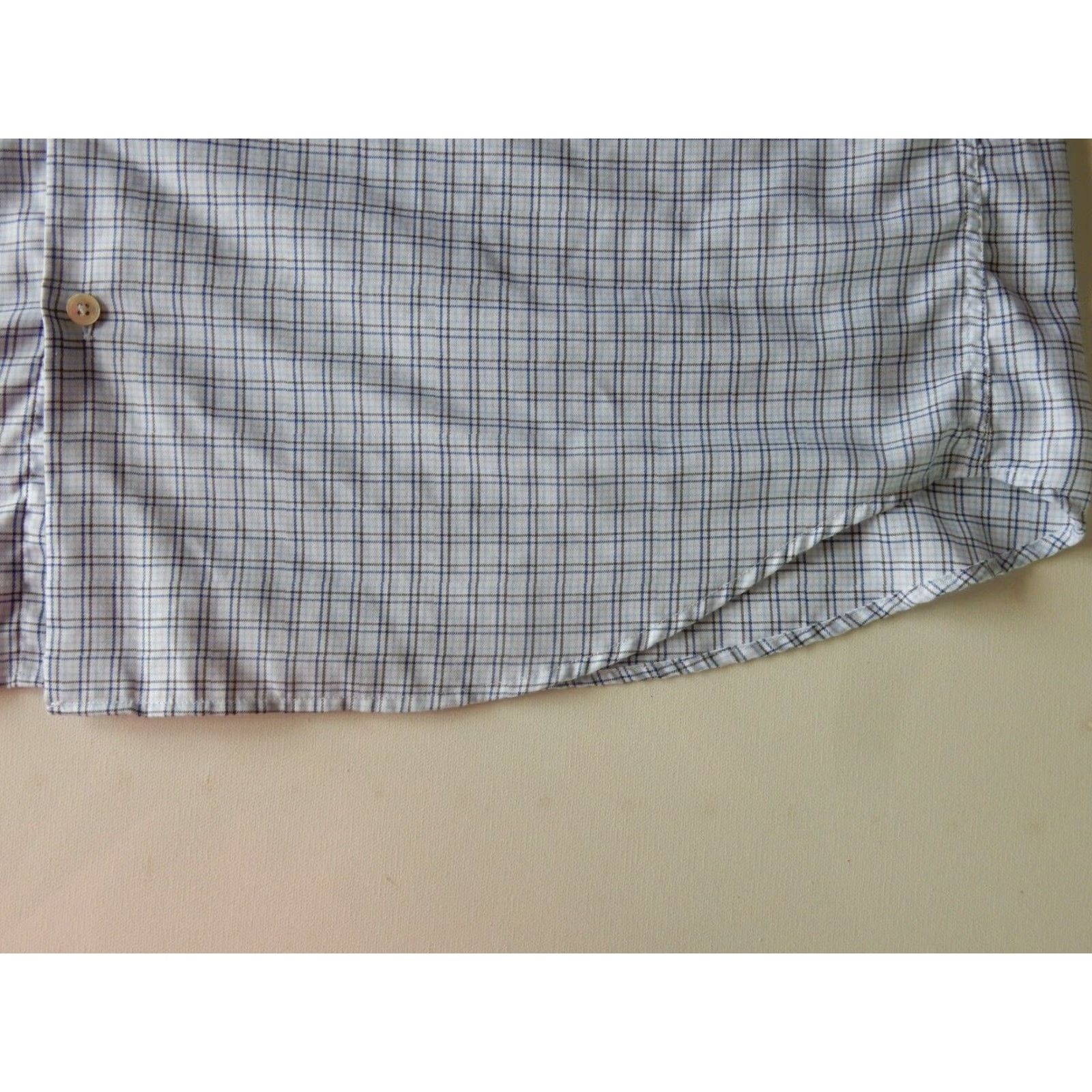 Ike Behar VINTAGE Ike Behar Men's Shirt Short Sleeve Button-Up Cotton Plaid XL Blue Size US XL / EU 56 / 4 - 2 Thumbnail