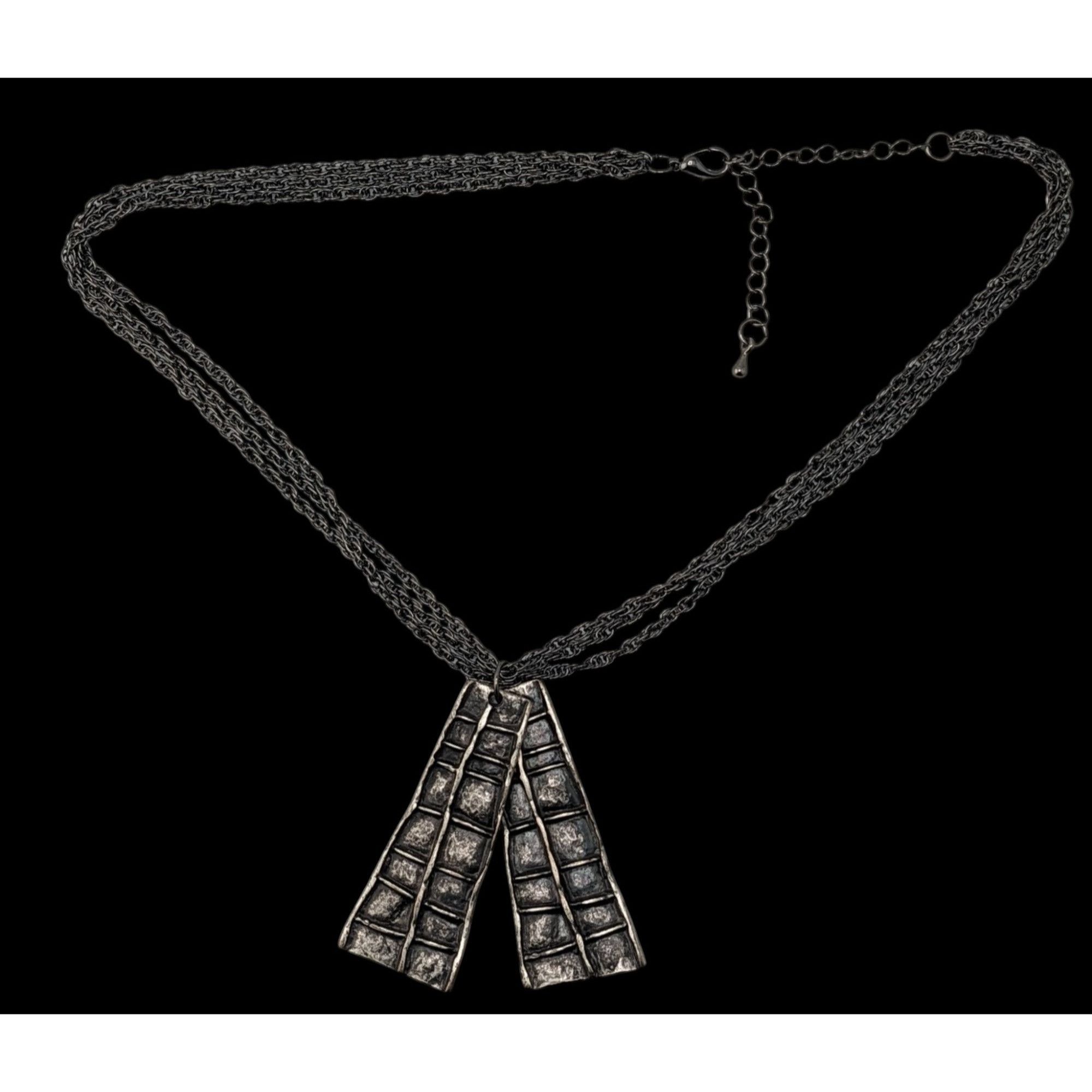 Other Brutalist Abstract Silver-Tone Pendant Necklace Size ONE SIZE - 3 Thumbnail