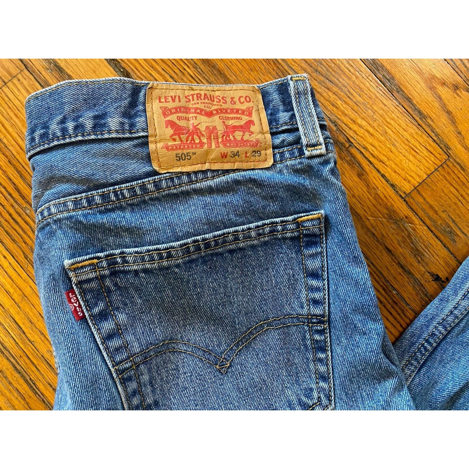 Levi's Levi’s 505 Jeans Men’s 34 X 29 Blue Size US 34 / EU 50 - 3 Thumbnail