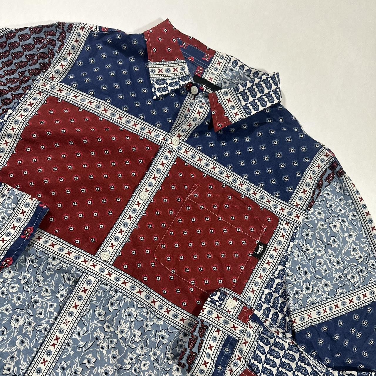 Stussy Paisley Patchwork LS Shirt Size US M / EU 48-50 / 2 - 3 Thumbnail