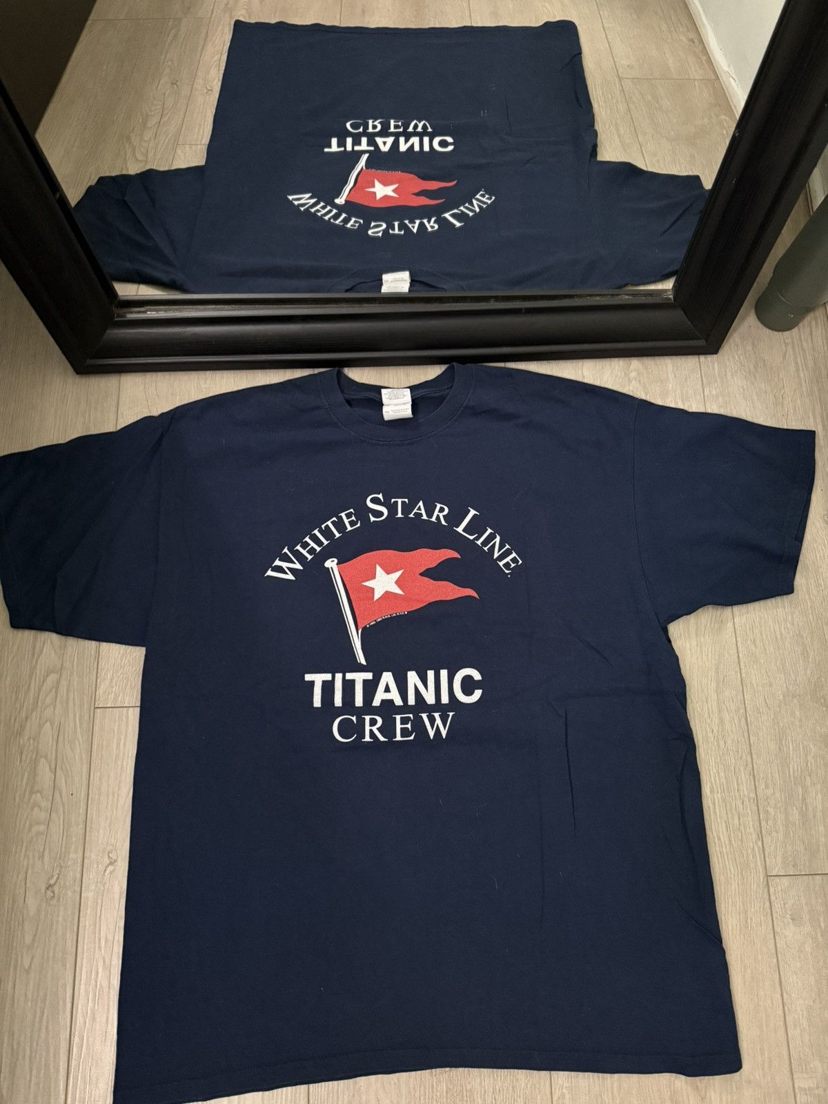Vintage Vintage / Y2K White Star Line Titanic Crew Shirt Size US XL / EU 56 / 4 - 1 Thumbnail