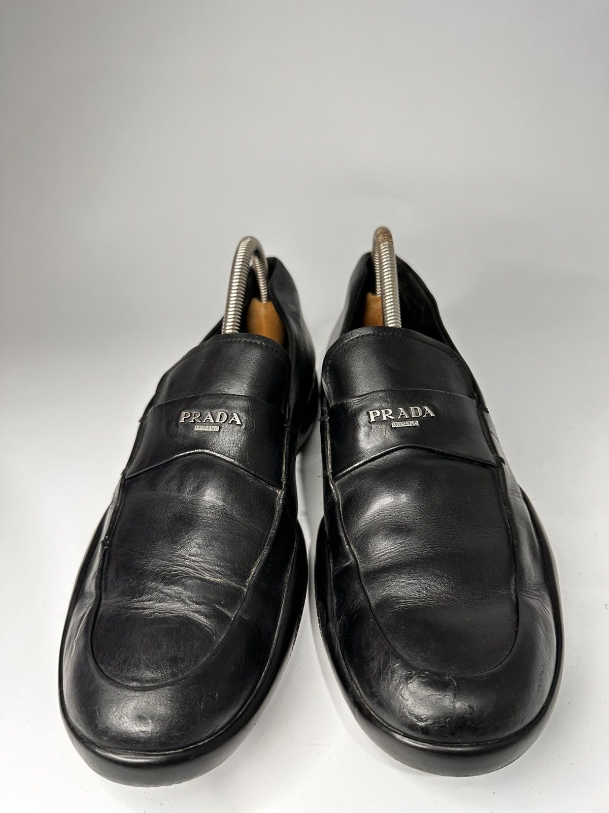 Prada PRADA MILANO 4D2008 LOGO STAMP VAMP DRIVING LOAFER. Size US 8 / EU 41 - 2 Thumbnail