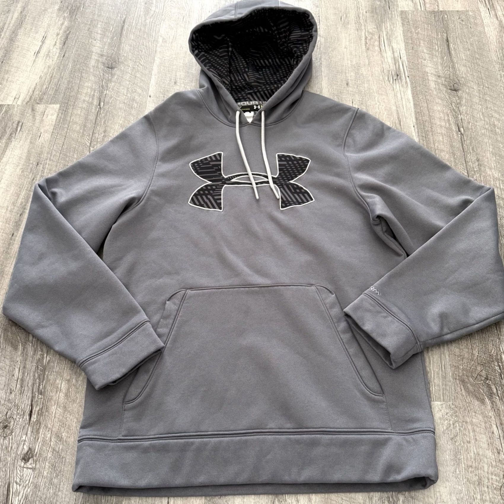 Under Armour Under Armour STORM Hoodie Mens Small Gray Logo Print Pullover Fleece Sweatshirt Size US S / EU 44-46 / 1 - 3 Thumbnail